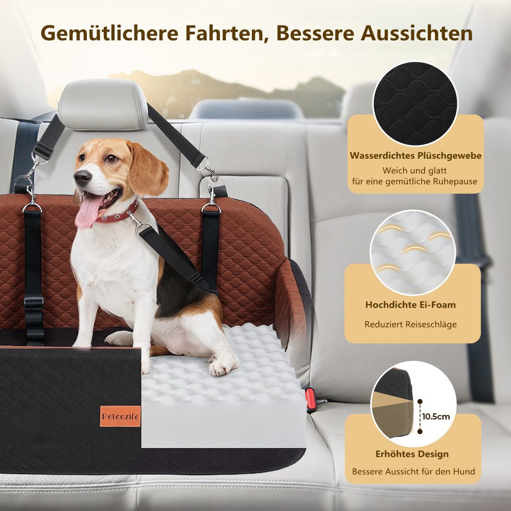 Insma Hunde-Autositz Autositz und Bett für Hunde, mit erhöhtem Rand, Für Hu günstig online kaufen