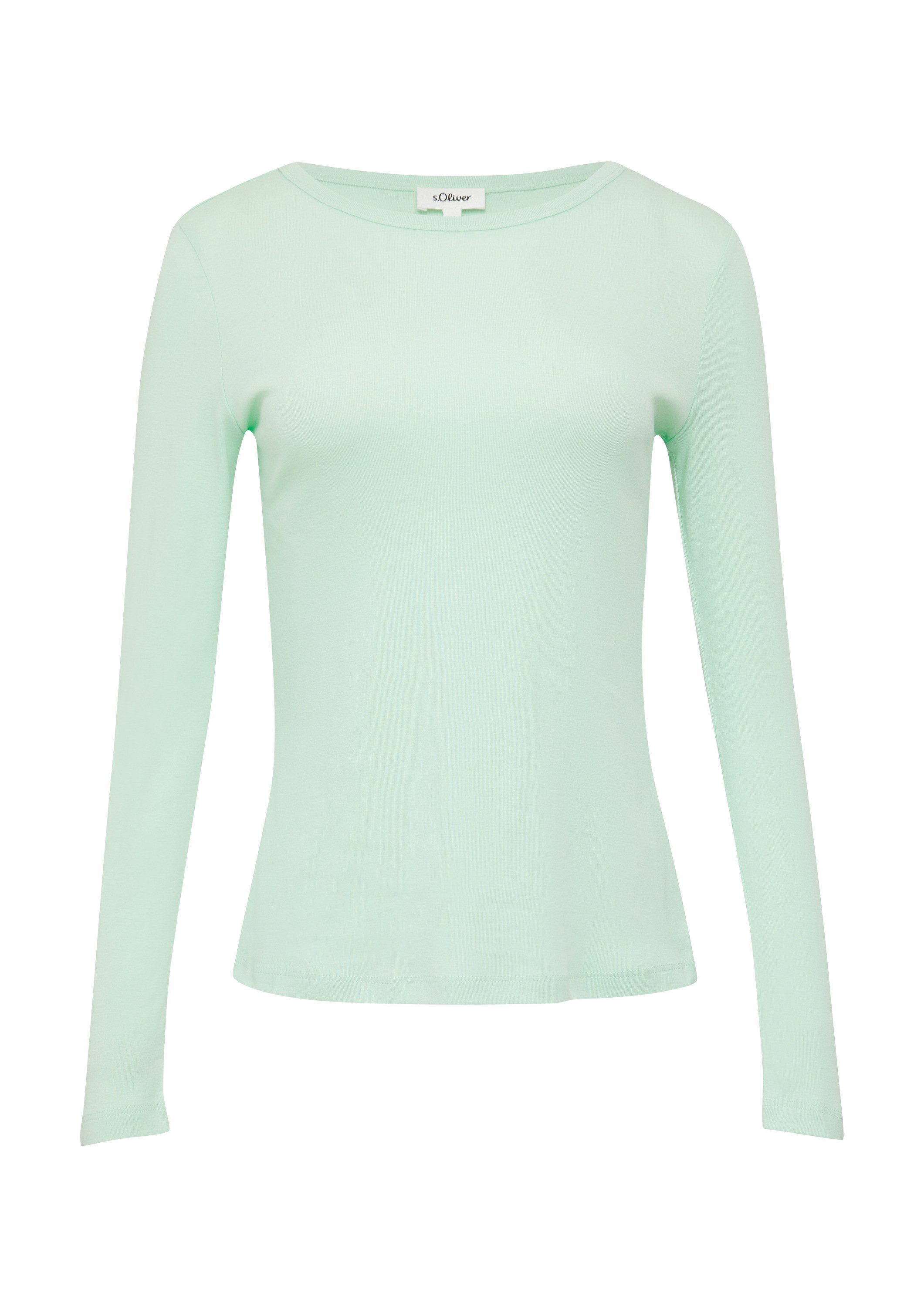 s.Oliver Langarmshirt T-Shirt Baumwoll-Longsleeve im Slim günstig online kaufen