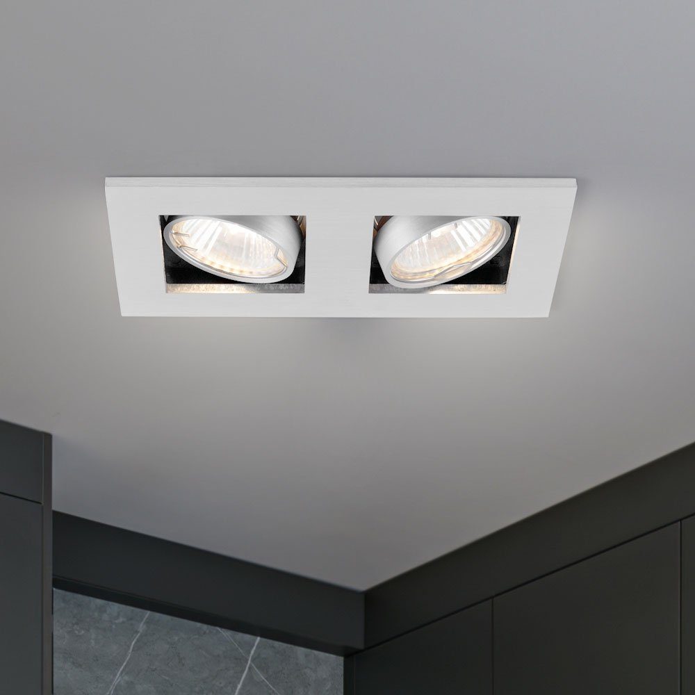 etc-shop LED Einbaustrahler, Leuchtmittel nicht inklusive, Deckenleuchte Einbauleuchte Deckenlampe schwenkbar weiß
