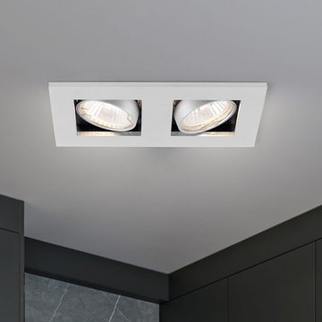 Nordlux LED Einbaustrahler, Leuchtmittel inklusive, Warmweiß, Deckenleuchte Einbauleuchte Deckenlampe schwenkbar weiß