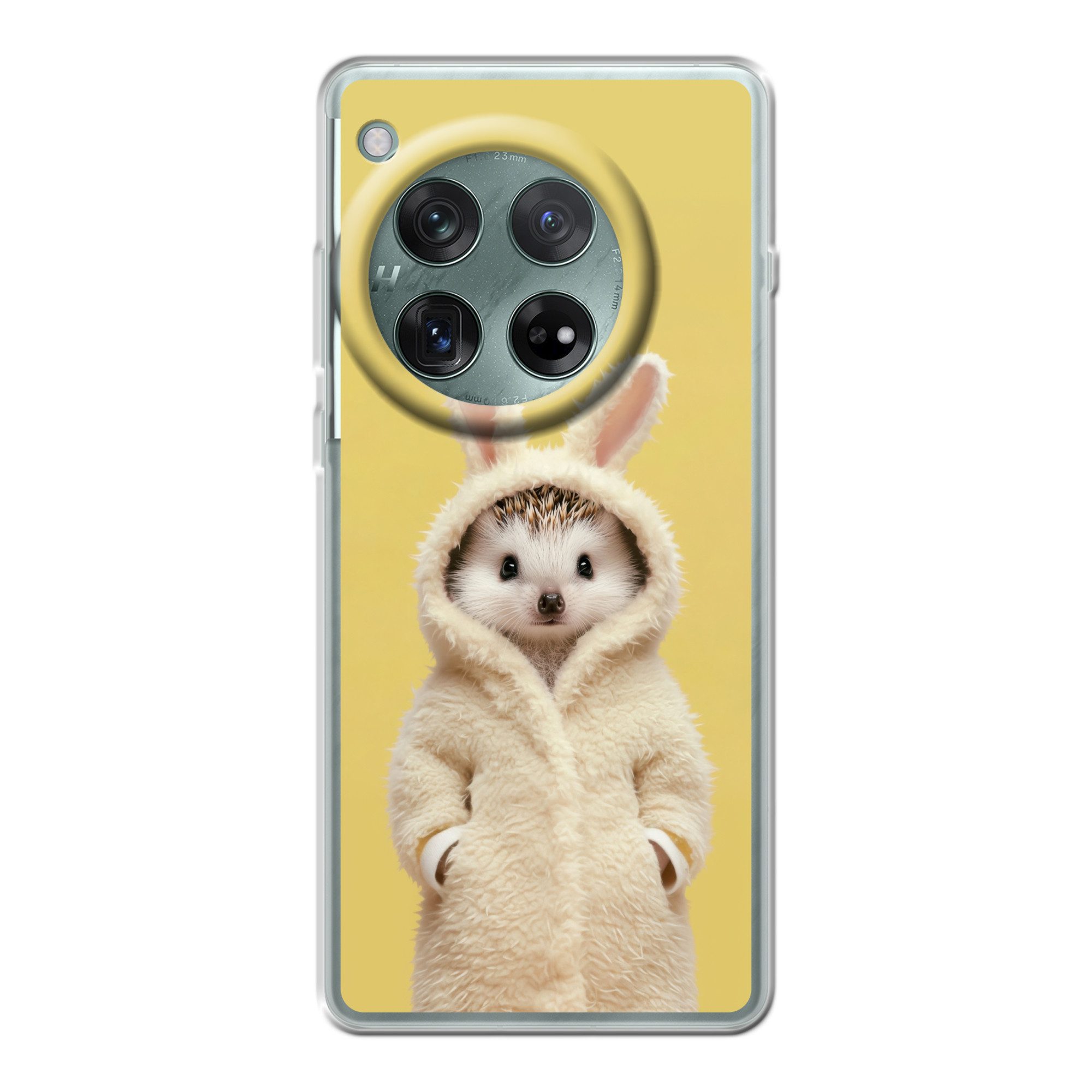 MuchoWow Handyhülle für OnePlus 12r Igel - Osterhase - Kostüm, Handy Case, Silikon, Bumper Case Dünn