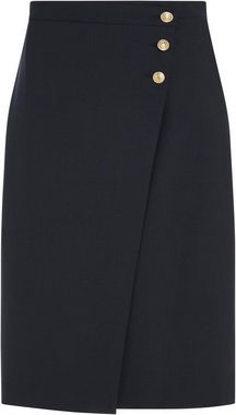 Tommy Hilfiger Webrock GOLD BUTTON MIDI SKIRT Webrock mit Wickel-Design