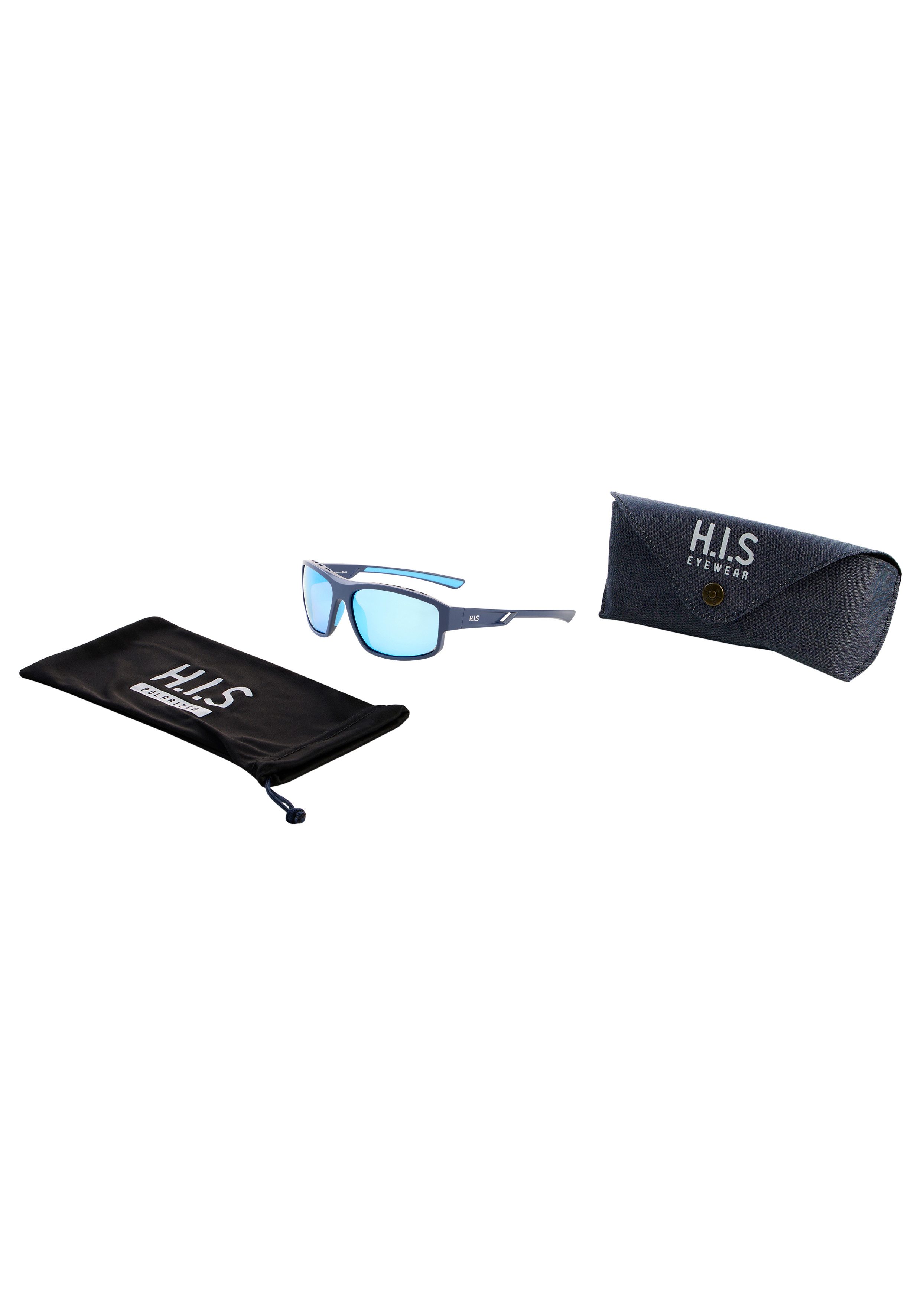 H.I.S Sonnenbrille (Set, 3-St., inklusive Softbeutel und Etui) polarisierende Gläser, Vollrandrahmen, ovale Form. Reduzierter Preis € 54,99. Unverbindliche Preisempfehlung € 65,00, (€ 54,99 pro 1 Stk)