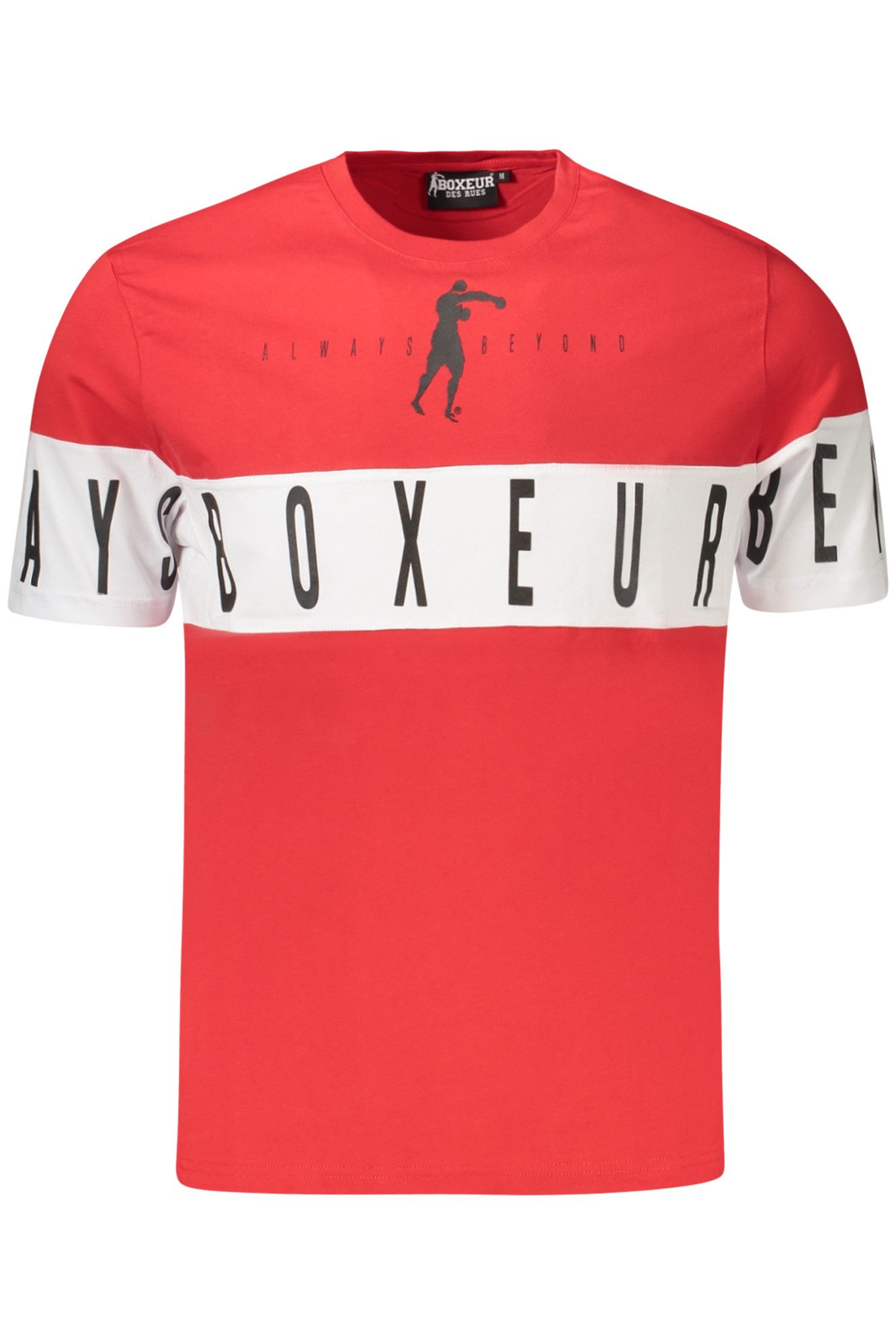 BOXEUR DES RUES T-Shirt Herren Kurzarm T-Shirt Rot – Stylisches Design