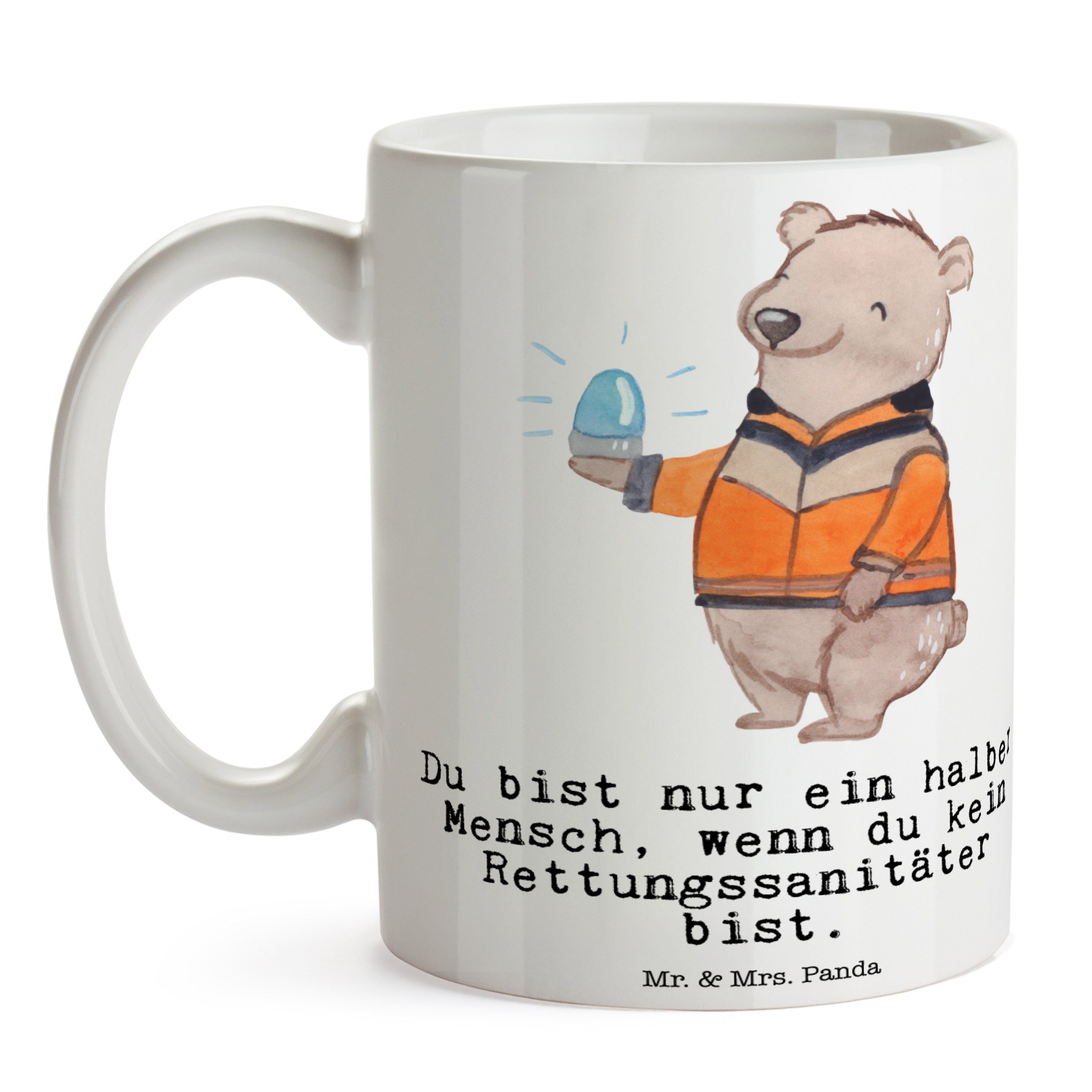 - Herz Mr. Abschied, Keramiktasse, mit Rettungssanitäter - Mrs. Weiß Tasse Panda & Geschenk, Keramik