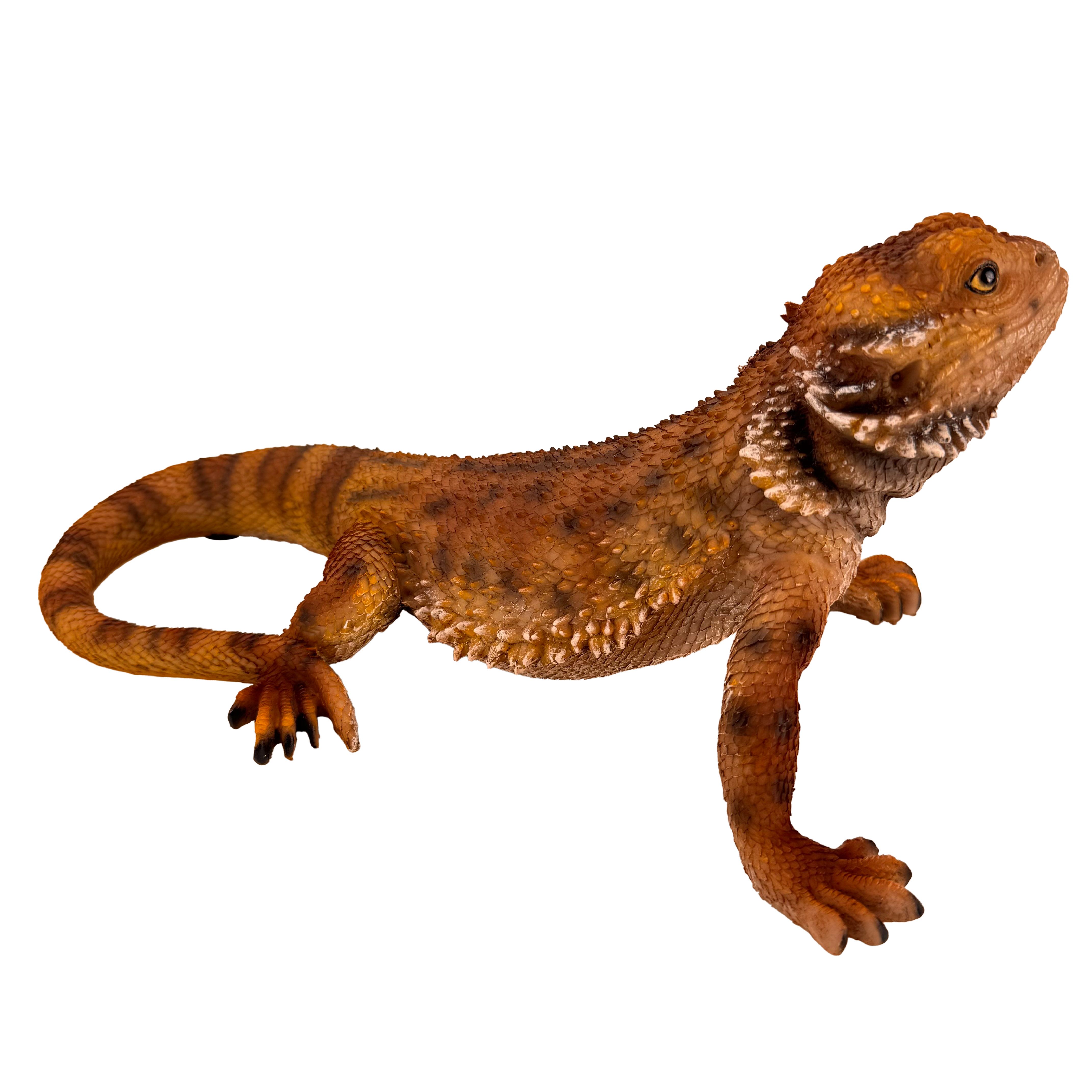 Online-Fuchs Gartenfigur für außen - Bartagamen Eidechse - Deko Figuren - 34 cm groß, (wetterfest, realistisches Design), aus hochwertigem und langlebigen Kunst – Bild 4 von 4