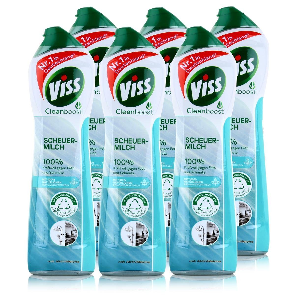 Viss Cleanboost Scheuer-Milch mit Aktivbleiche 500ml (6er Pack) Allzweckreiniger