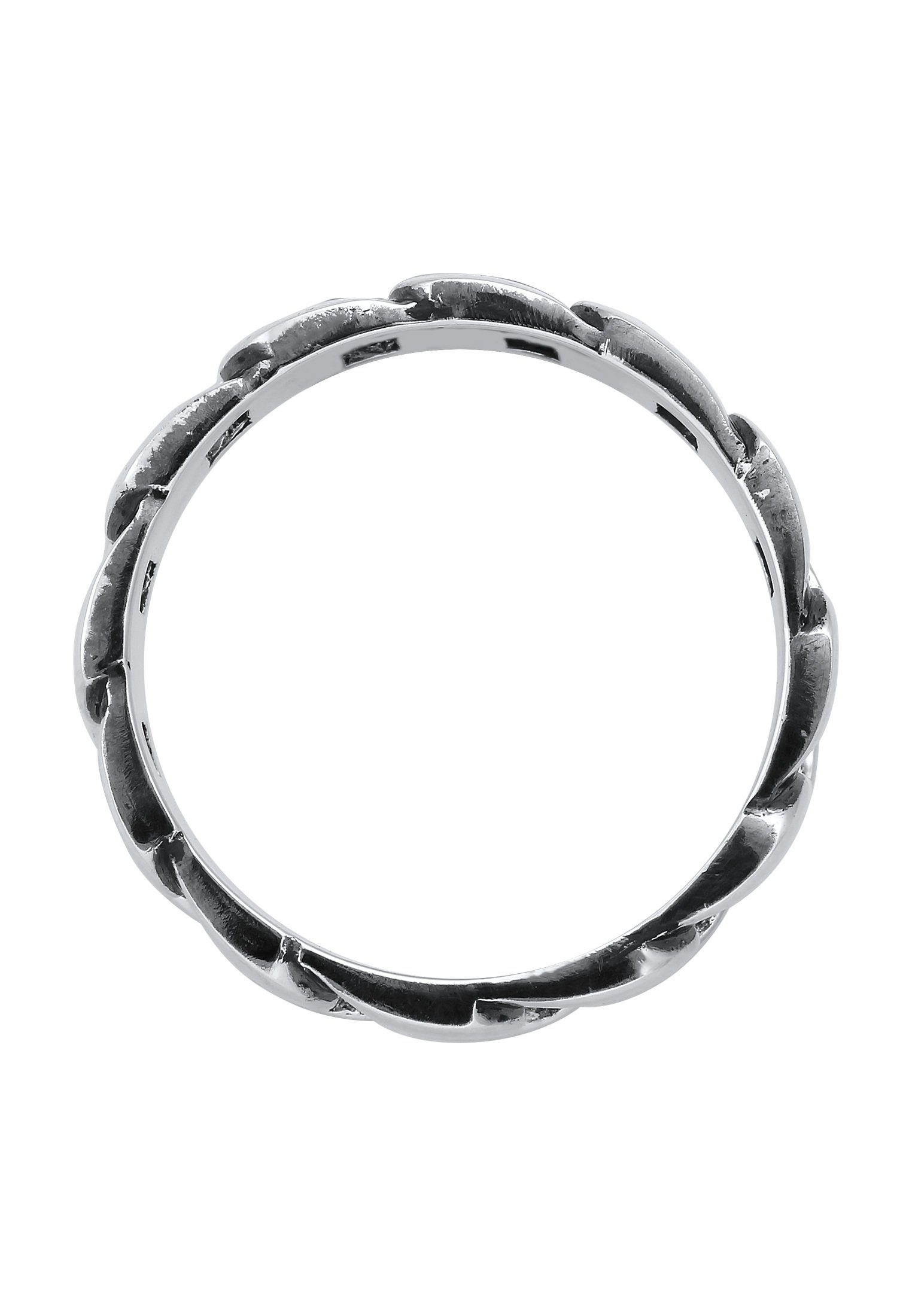 Kuzzoi Silberring Herren Chunky Chain Look Panzerglieder 925 Silber