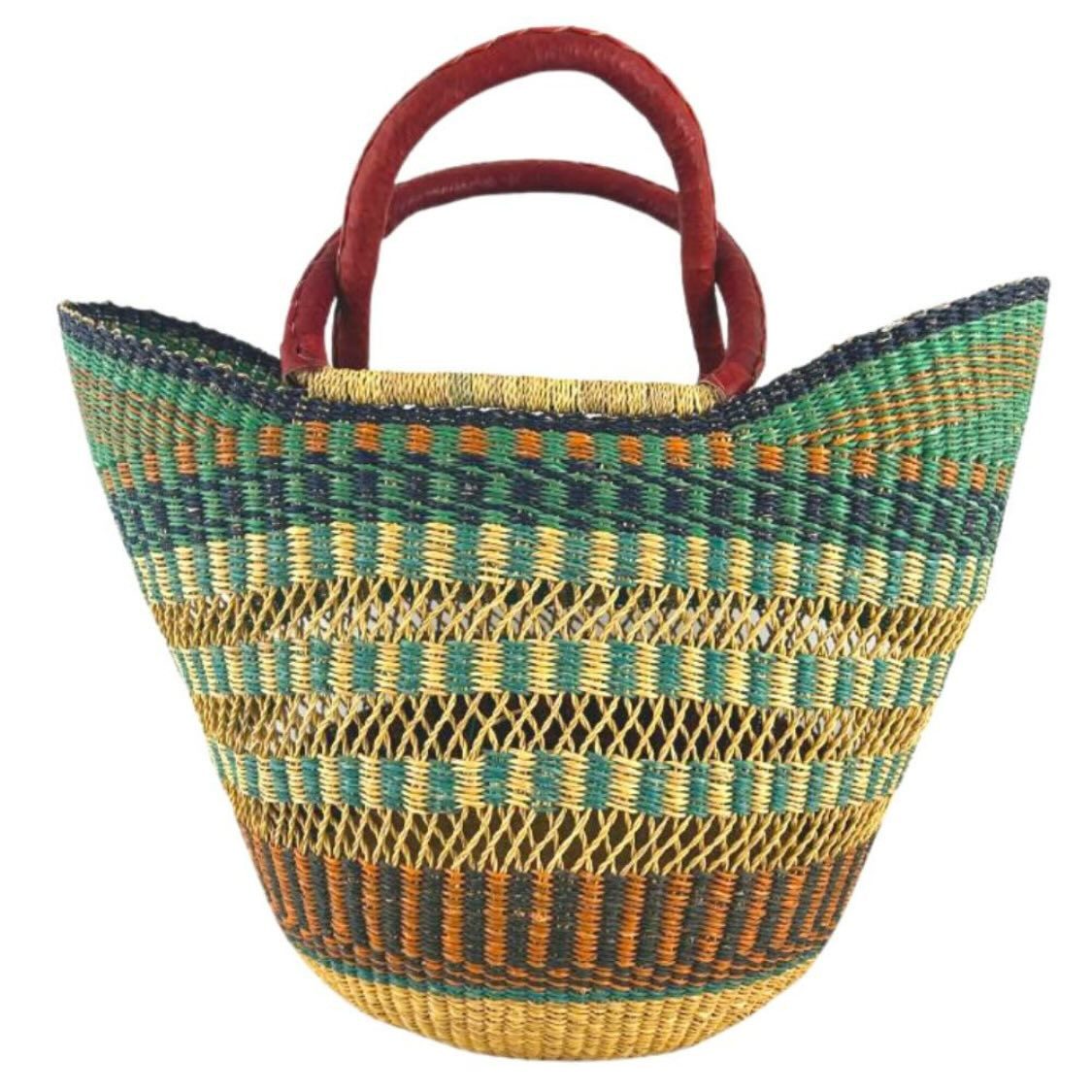 Einkaufskorb Bolga Bag - Anloga - U-Form, Kunstvoll geflochtene Bolga Körbe – Charakterstücke voller Tradition