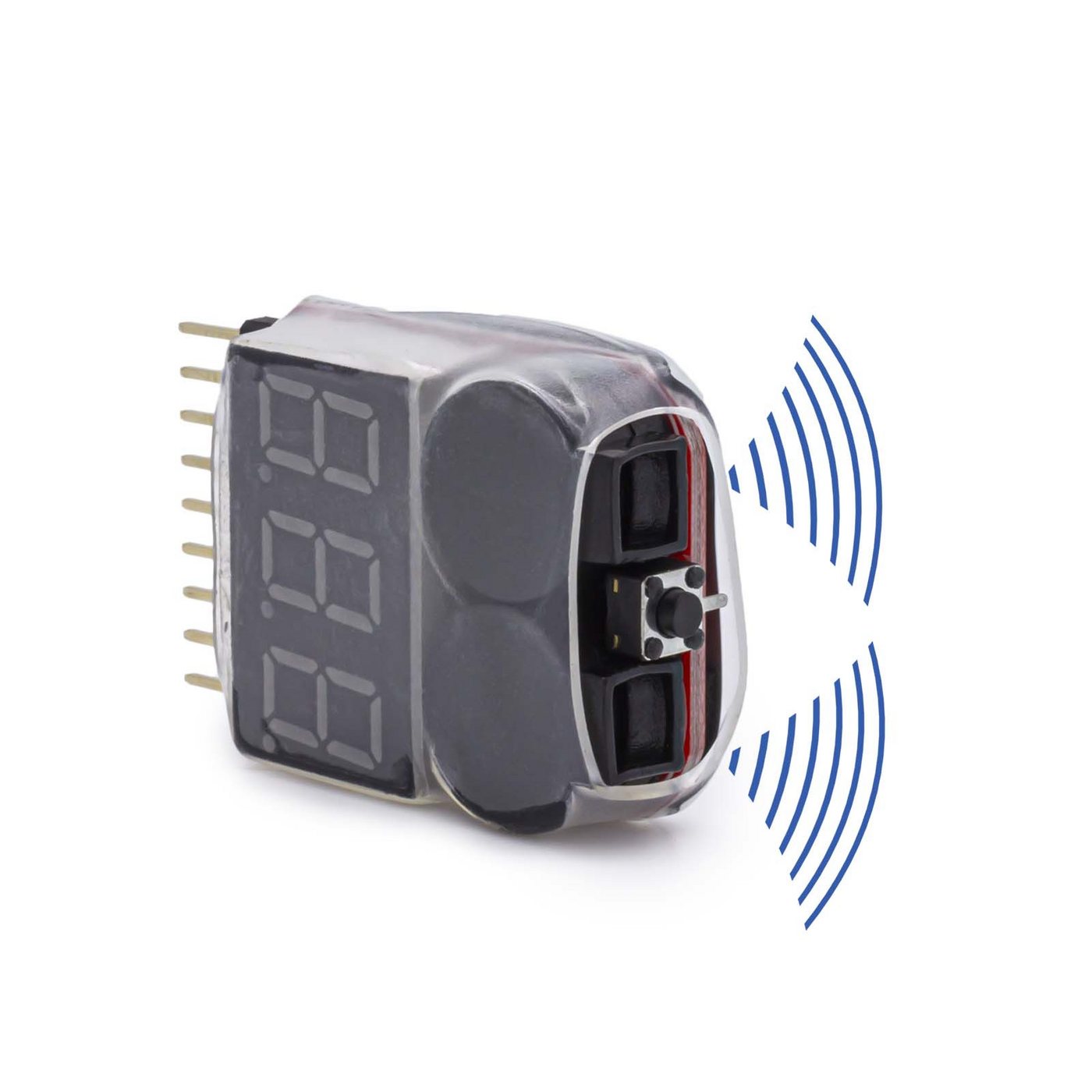 Thumbnail - Adapter Universe RC-Helikopter Li Po Alarm Warner 1S - 8S On Board LED Buzzer Voltage Schutz Pieper