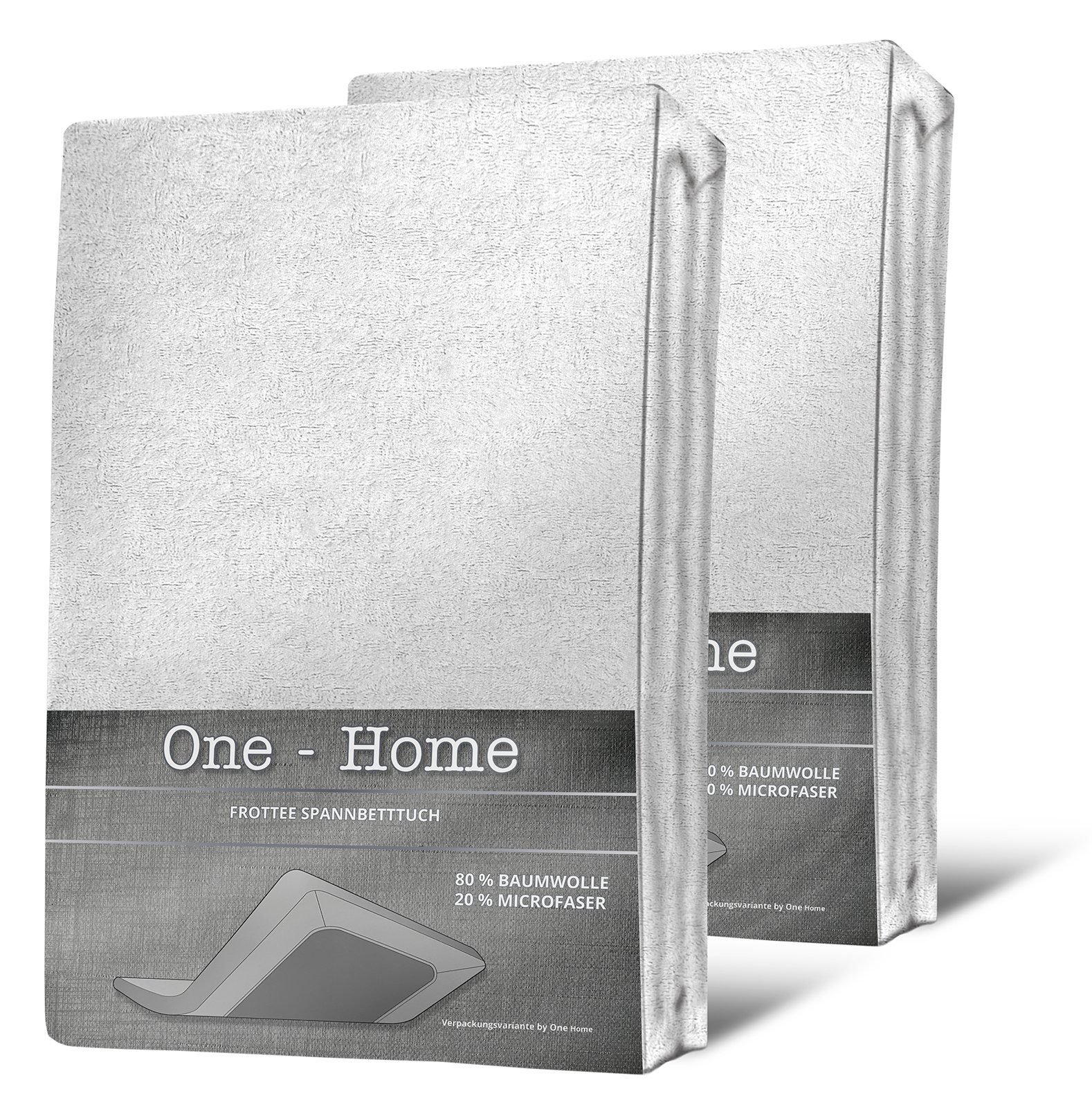 One Home Spannbettlaken Winter, Frottee, Gummizug: rundum, (2 Stück), Double Pack, flauschig warm weich