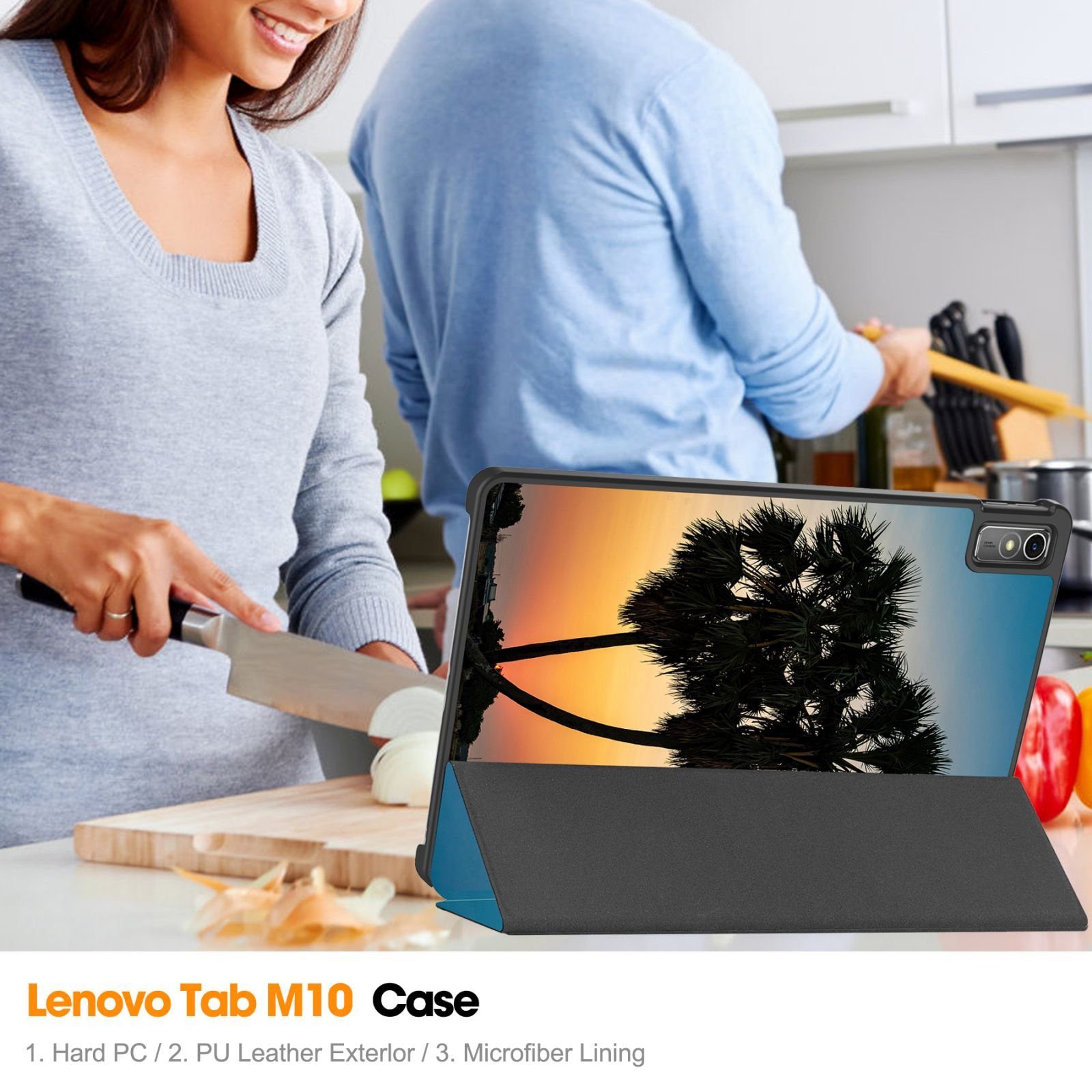 Lobwerk Tablet-Hülle Schutzhülle für Lenovo Tab M10 5G TB-360ZU 2023 10.6 Zoll, Wake & Sleep Funktion, Sturzdämpfung, Aufstellfunktion