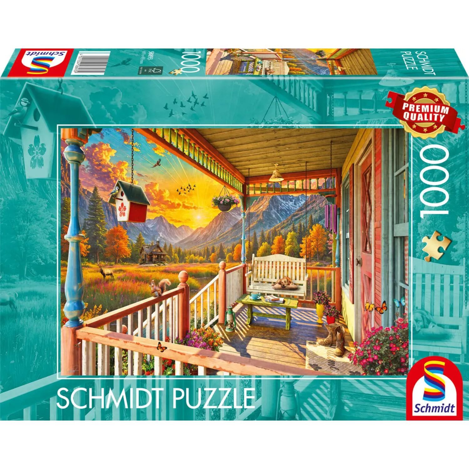 Schmidt Spiele Puzzle Bergland-Veranda, 1000 Puzzleteile