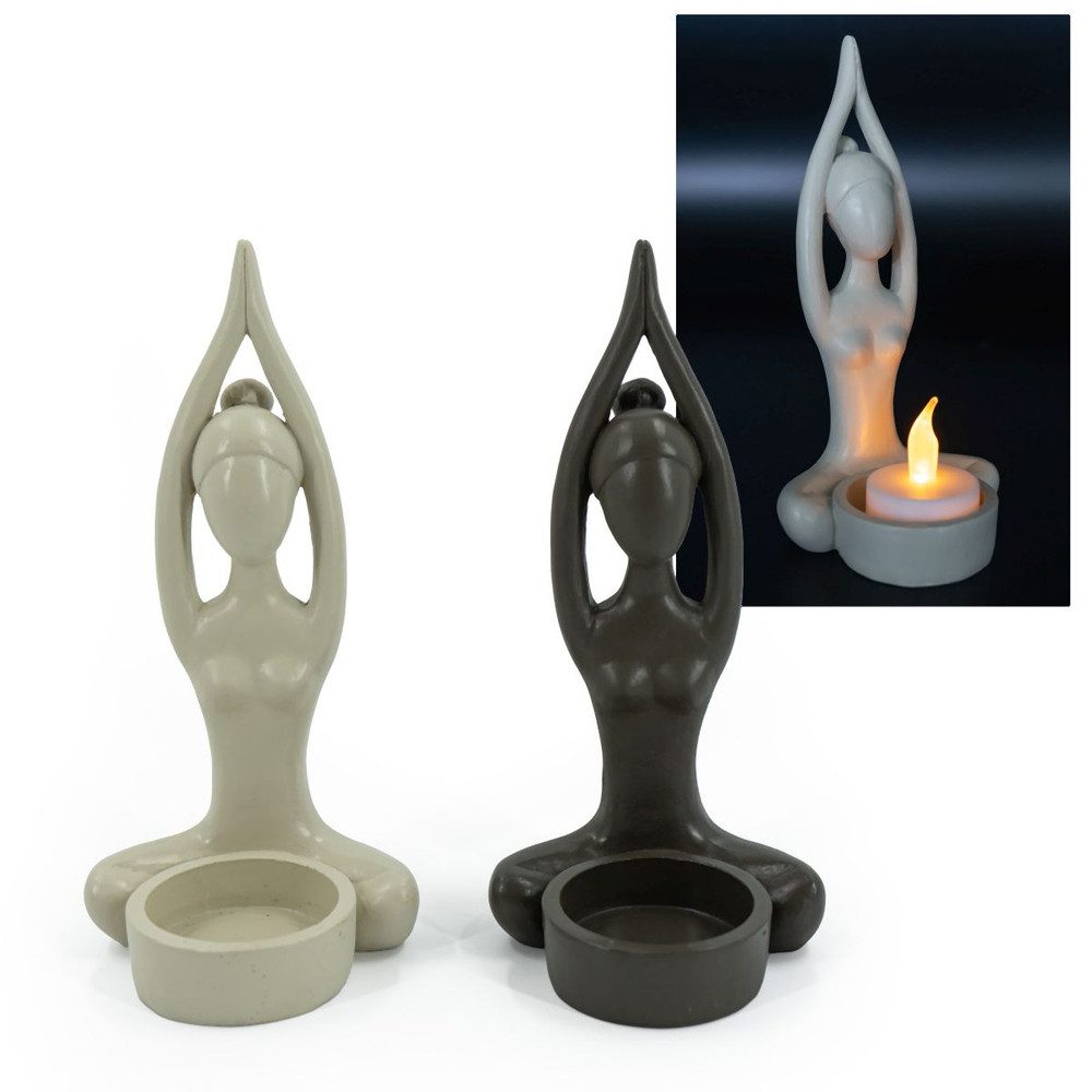 NOOR Dekolicht Teelichthalter - Yoga-Dame - 1 Stück