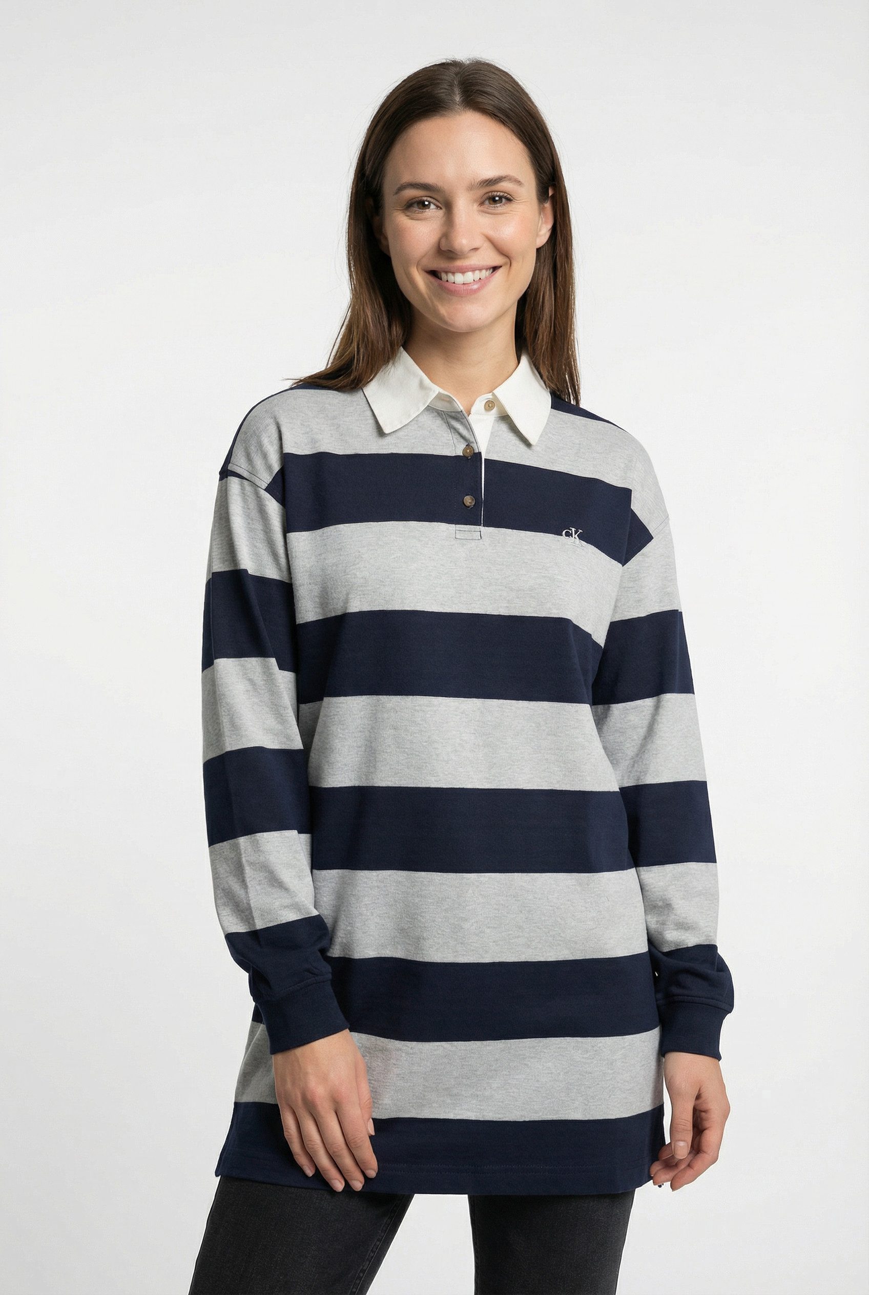 Calvin Klein Jeans Polokleid VARSITY STRIPE MINI POLO Regular fit mit Polokragen