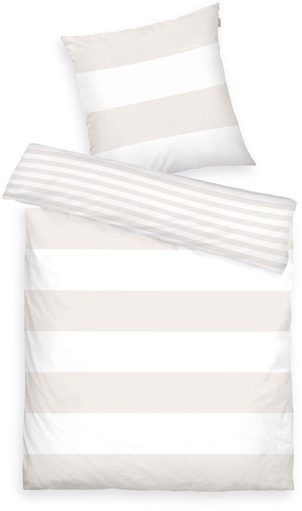 TOM TAILOR HOME Wendebettwäsche SIENA in Gr. 135x200cm, 155x220cm oder 200x220cm, Renforcé, 2 teilig, gestreifte Bettwäsche aus Baumwolle, Bettwäsche mit Wendeoptik