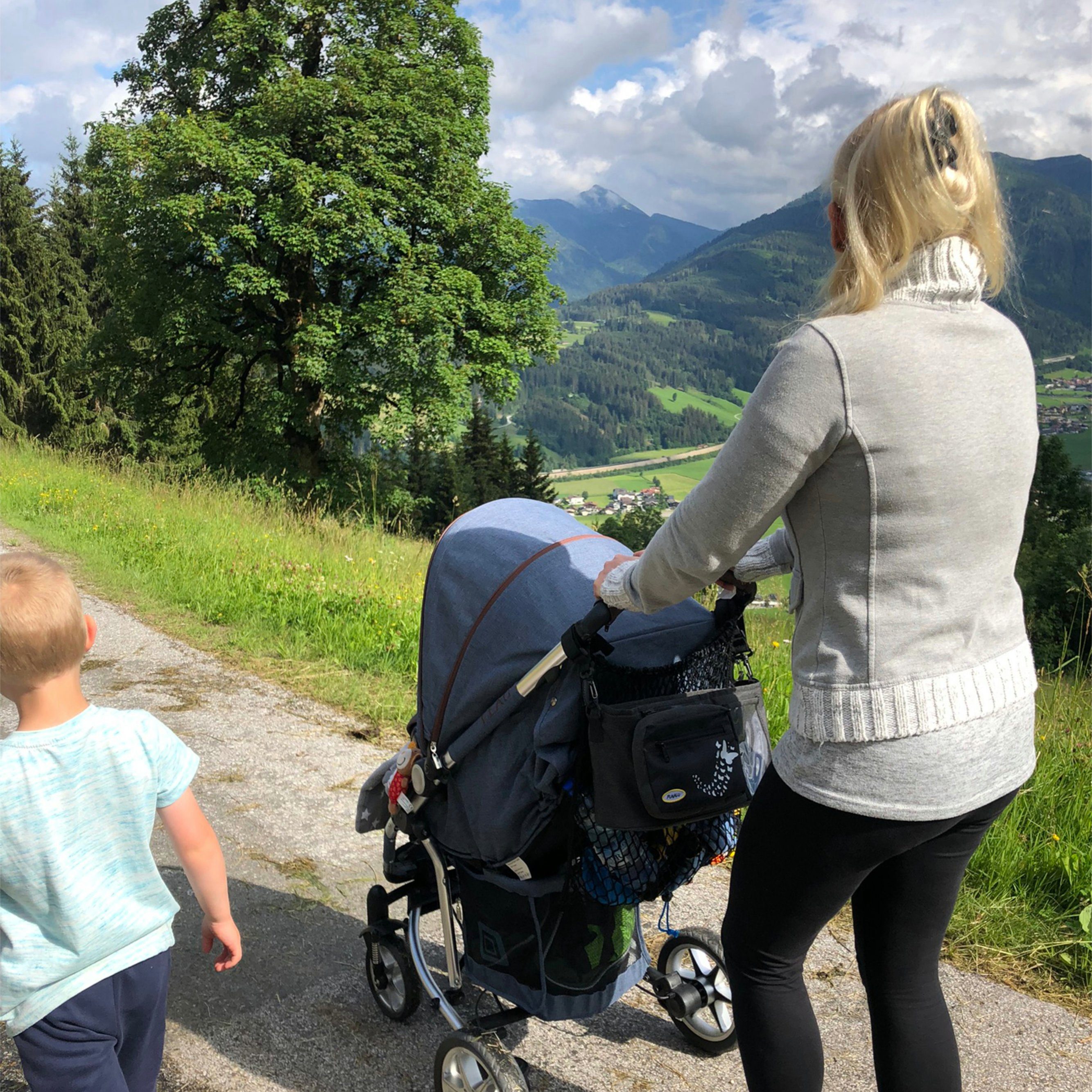 PUNALU Kinderwagen-Tasche Punalu großer Kinderwagen Organizer mit Schmetterlingsmuster