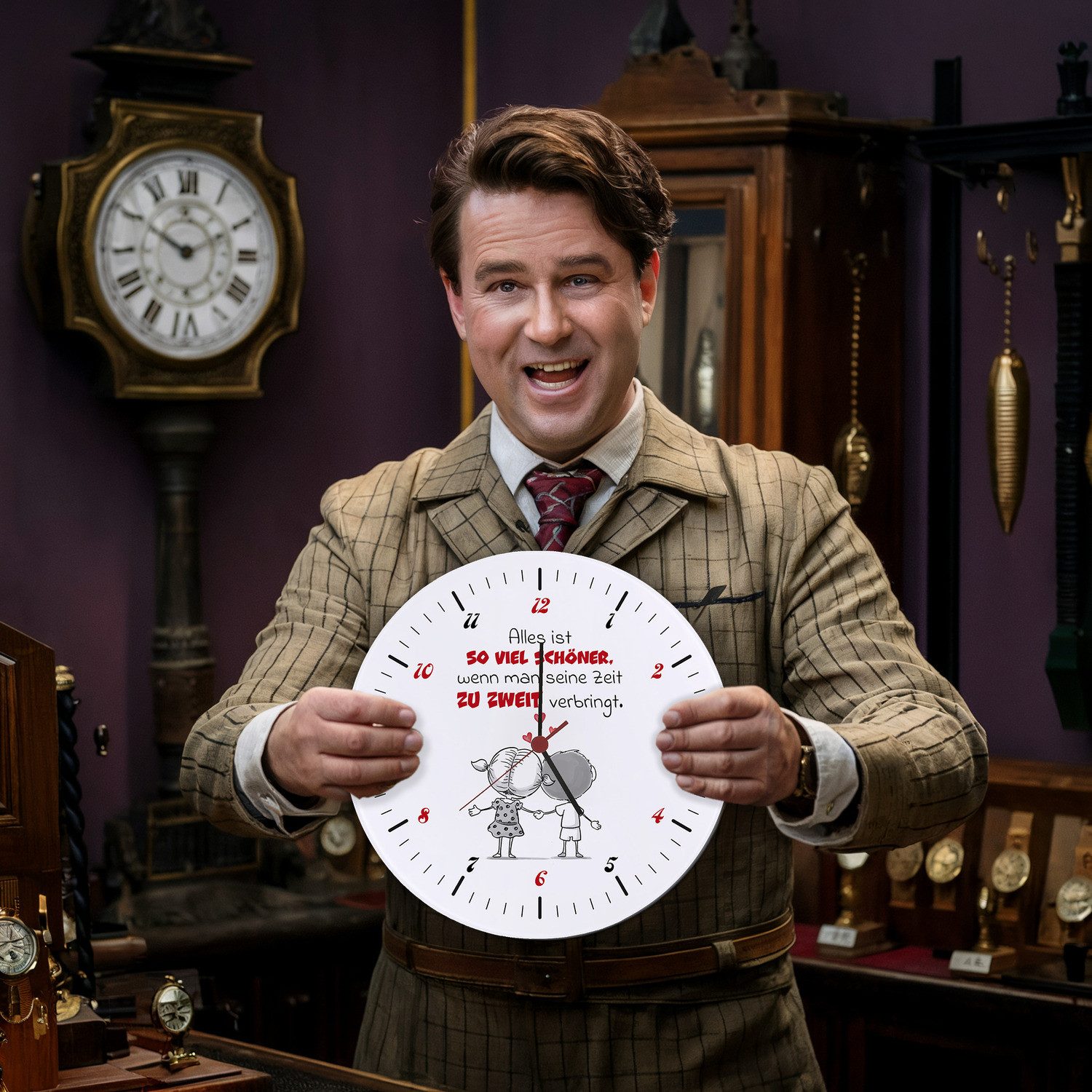 speecheese Wanduhr Alles ist schöner zu günstig online kaufen