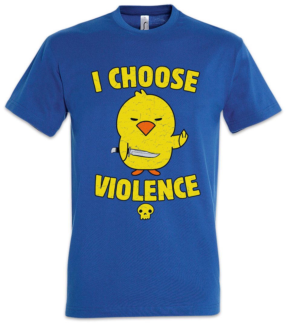Urban Backwoods Print-Shirt I Choose Violence Rubber Duck Herren T-Shirt Gummiente Entchen Küken (1-tlg) Fun Spaß Lustig