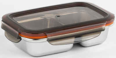 cuitisan Frischhaltedose »Partition«, Metall, Kunststoff, (1-tlg), mit innenliegenden Trennwänden und Clipverschlussdeckel