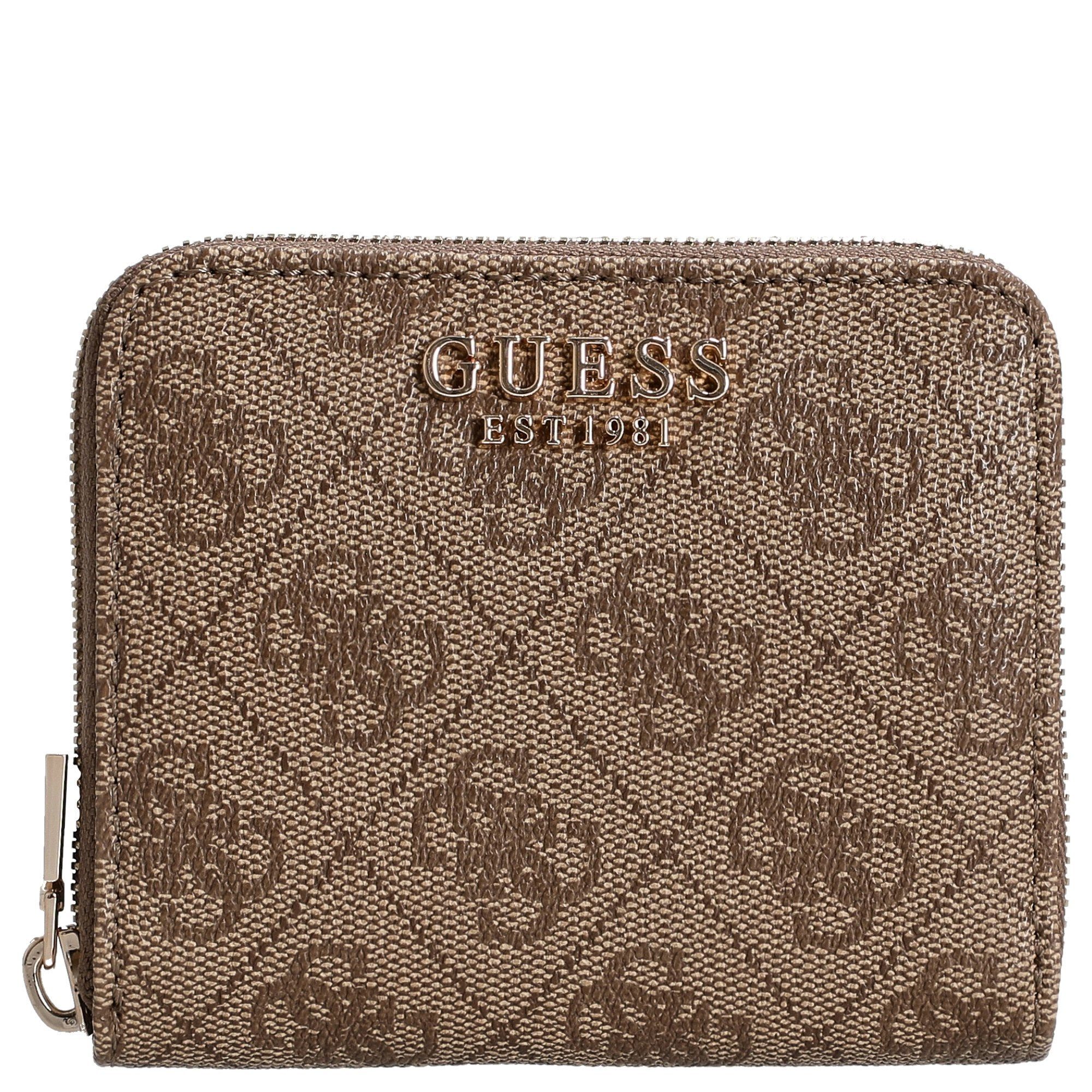 Guess Geldbörse Laurel II SLG Small Zip Around - Geldbörse 3cc 11 cm (latte günstig online kaufen