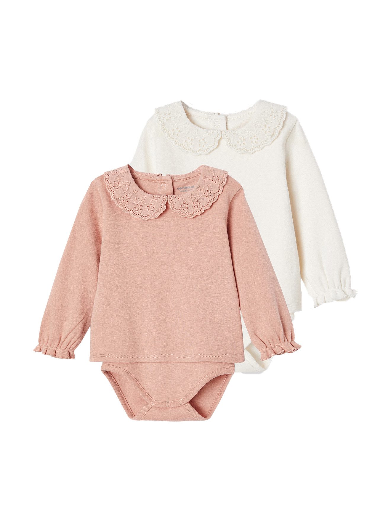 Langarmshirt 2er-Pack Baby Shirtbodys mit langen Ärmeln