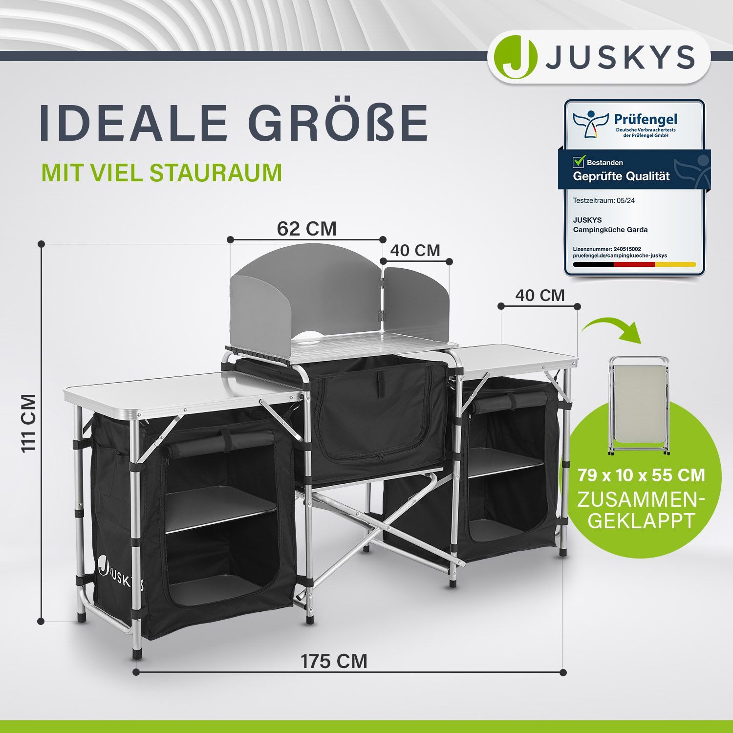 Juskys Campingschrank Garda mit Tasche, faltbar, günstig online kaufen