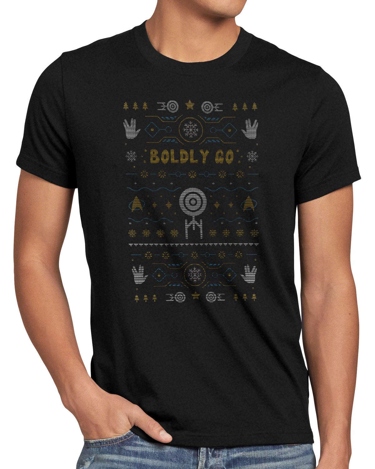 style3 T-Shirt star trek enterprise uss starship ncc ncc1701 kirk spock mccoy scotty