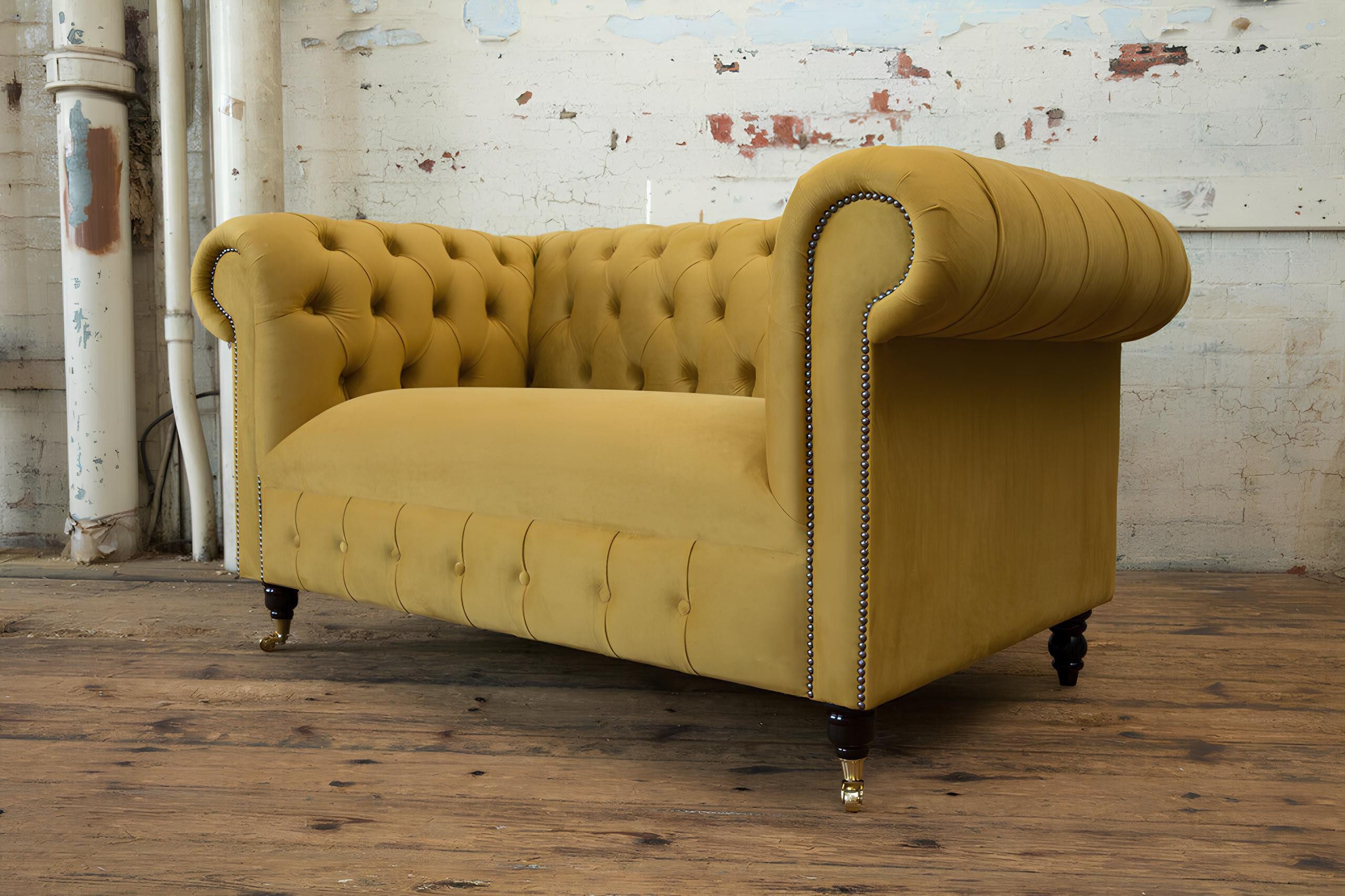 Xlmoebel 2-Sitzer Modernes Zweisitzer-Sofa mit eleganter Stoffpolsterung, 2-Sitzer, Hergestellt in Europa