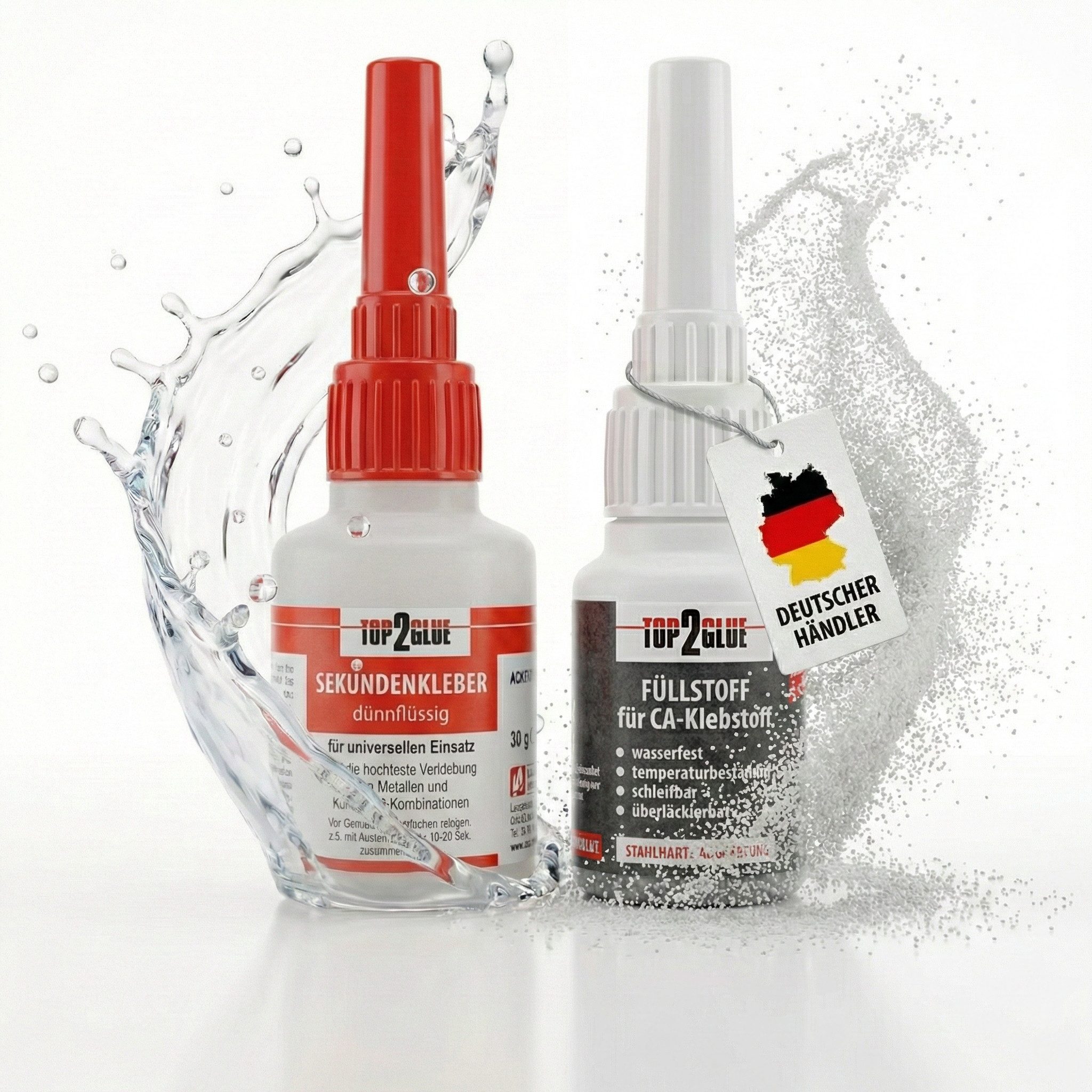 Top2Glue Sekundenkleber XXL Sekundenkleber Schweißnaht – Set mit Granulat, spaltfüllend Pro+, (1-tlg)