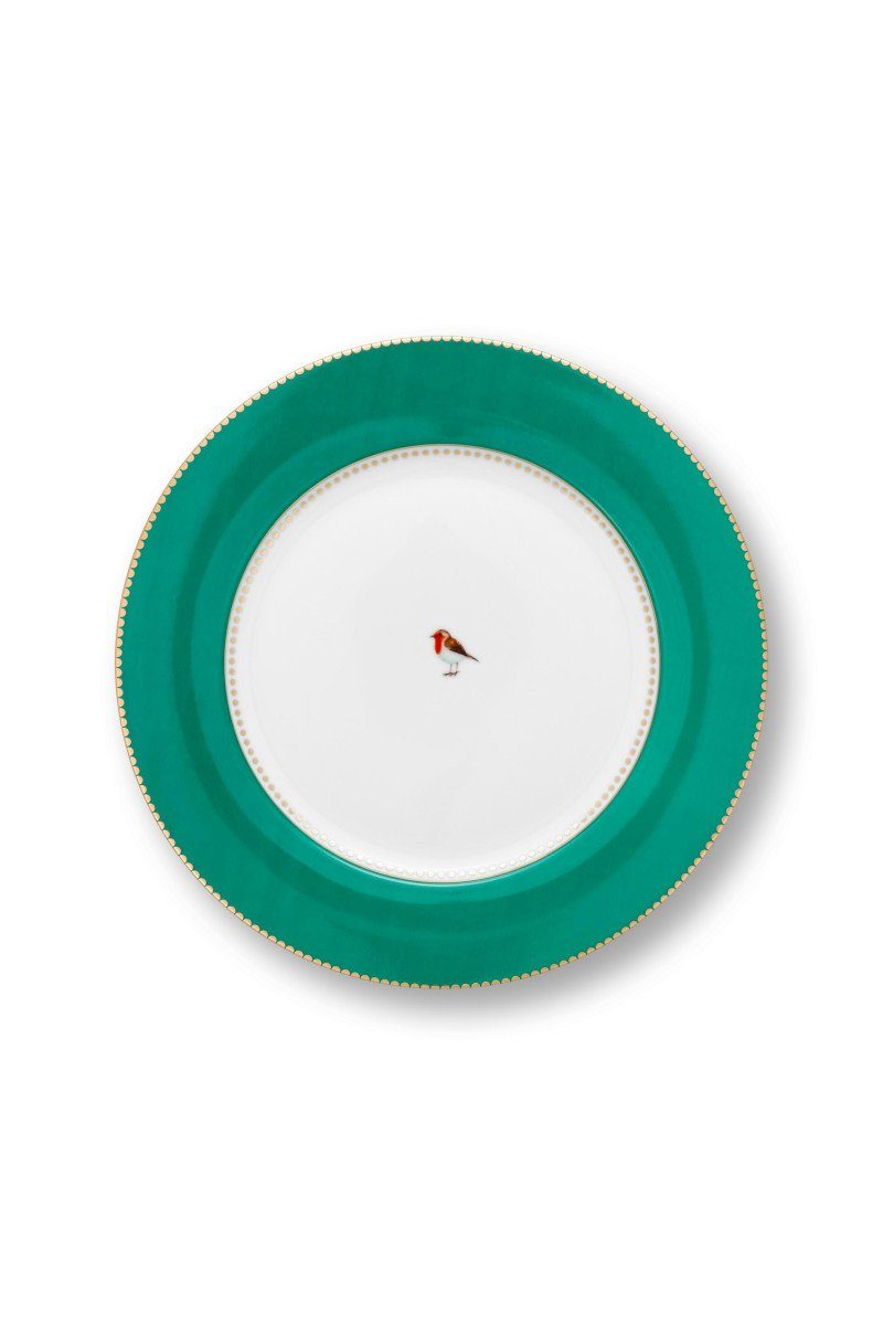 PiP Studio Тарілка обідня Love Birds Speisteller grün 26,5cm, Plate Love Birds Emerald 26.5cm