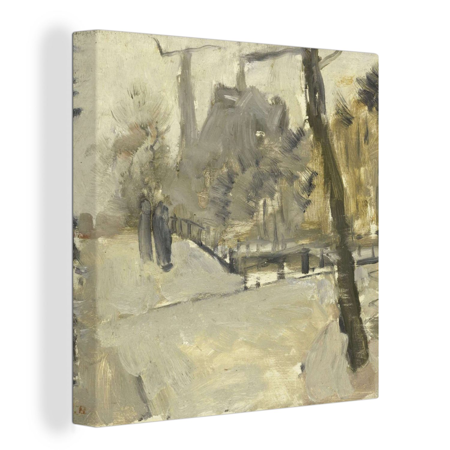OneMillionCanvasses® Leinwandbild Die Leidsegracht in Amsterdam - Gemälde von George Hendrik Breitner, (1 St), Leinwand Bilder für Wohnzimmer Schlafzimmer