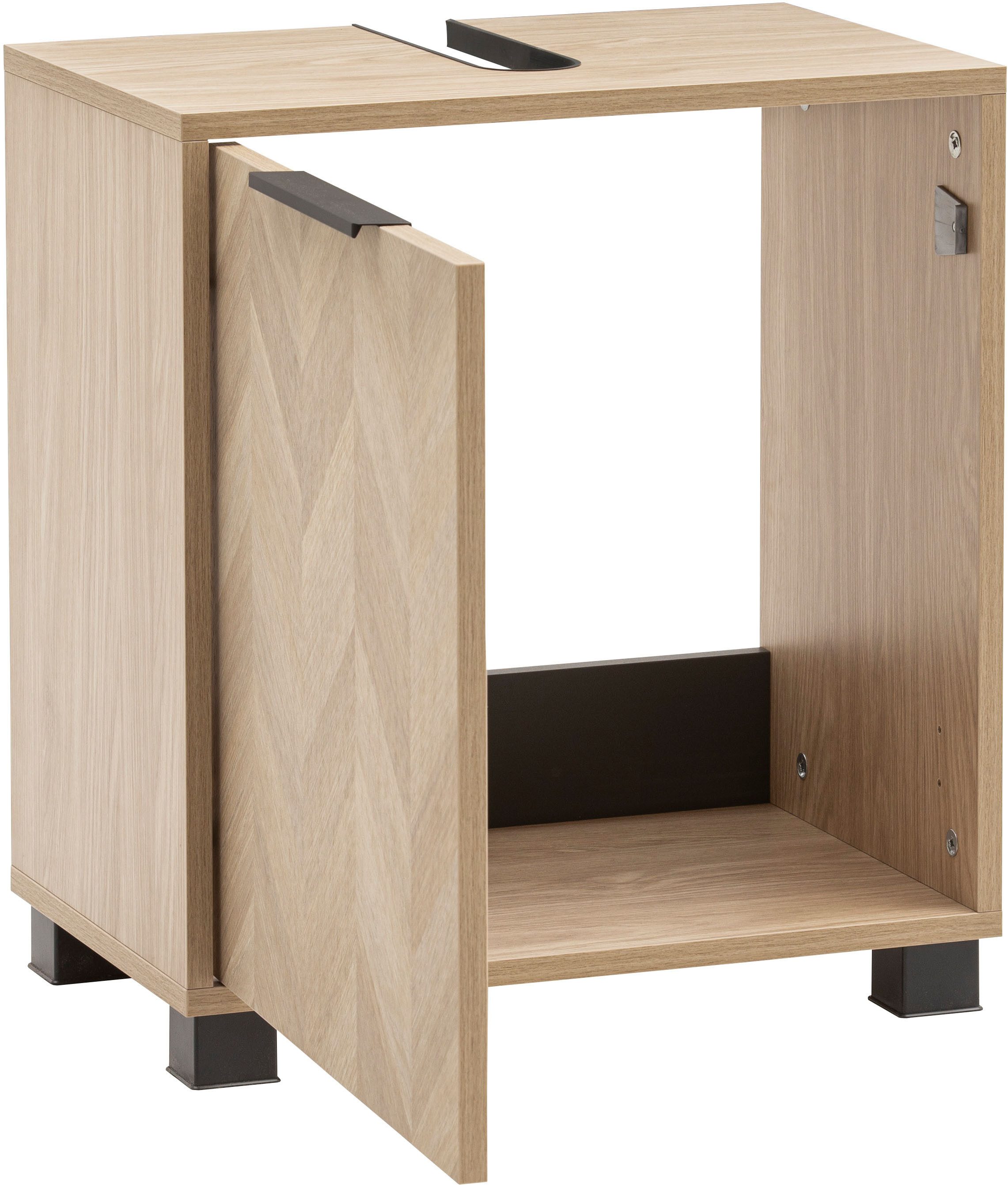 Schildmeyer Waschbeckenunterschrank Piazza, Waschbeckenunterschrank, Made in Germany, B: 50,3 cm (1-St) Solide Verarbeitung - Dieses Produkt ist in Deutschland gefertigt