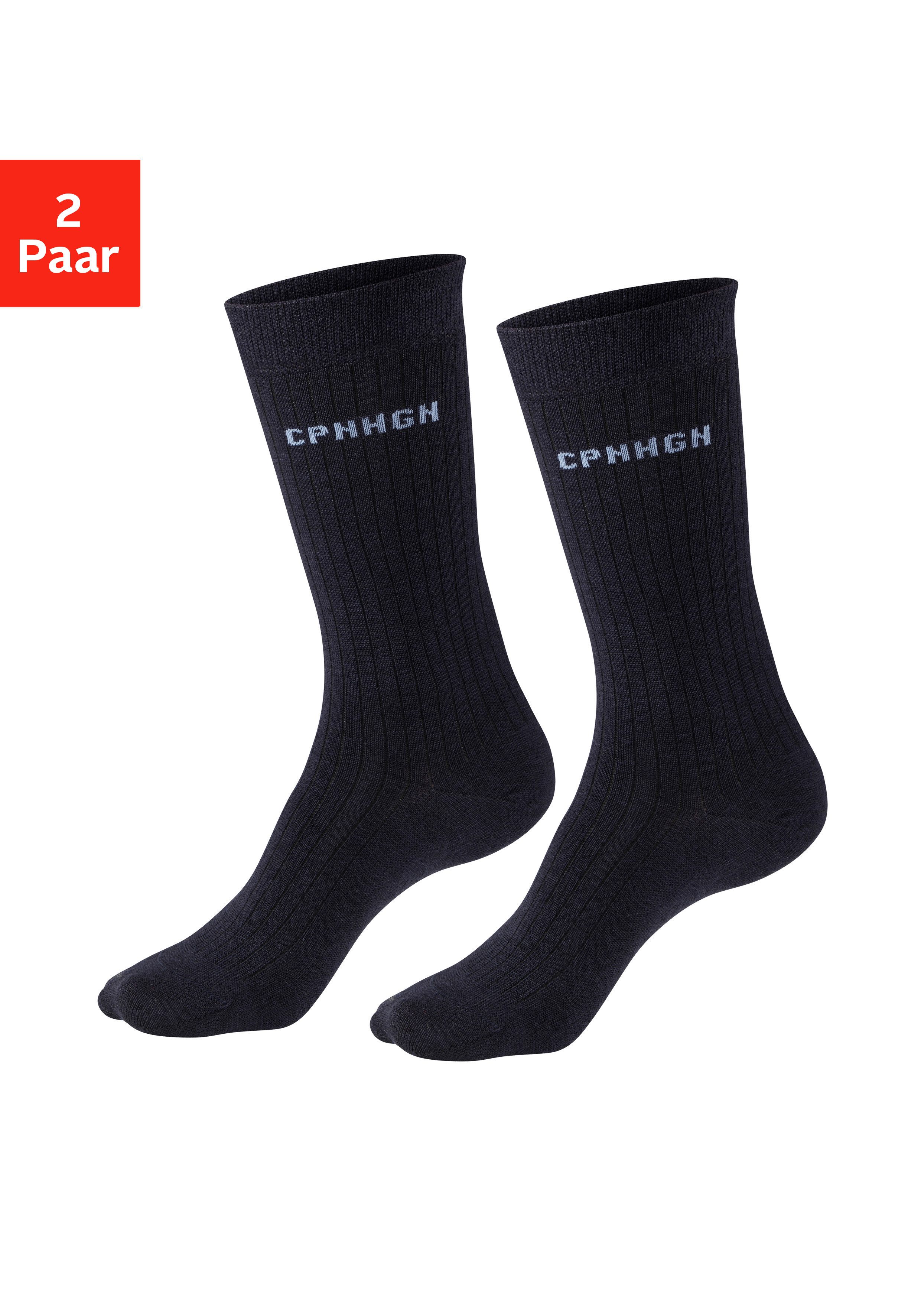 Copenhagen Studios Basicsocken (Packung, 2-Paar) gerippt, mit wärmender Wol günstig online kaufen