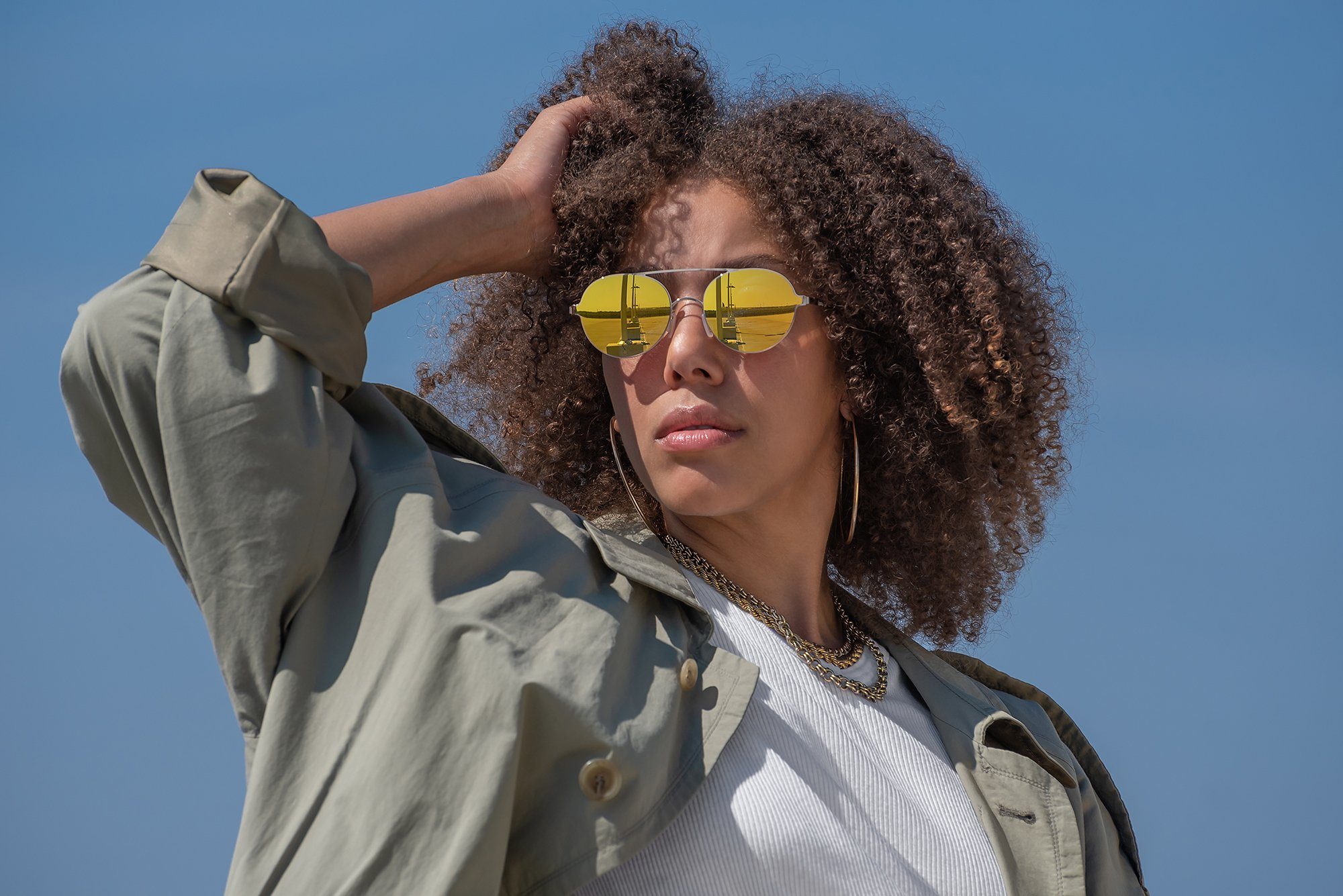 UrbanSky Sonnenbrille Doppelpack „Henry“ (2er-Pack, Sonnenbrillen-Set mit Einstecketuis) verspiegelte Metallbrillen Pilotenstil UV400