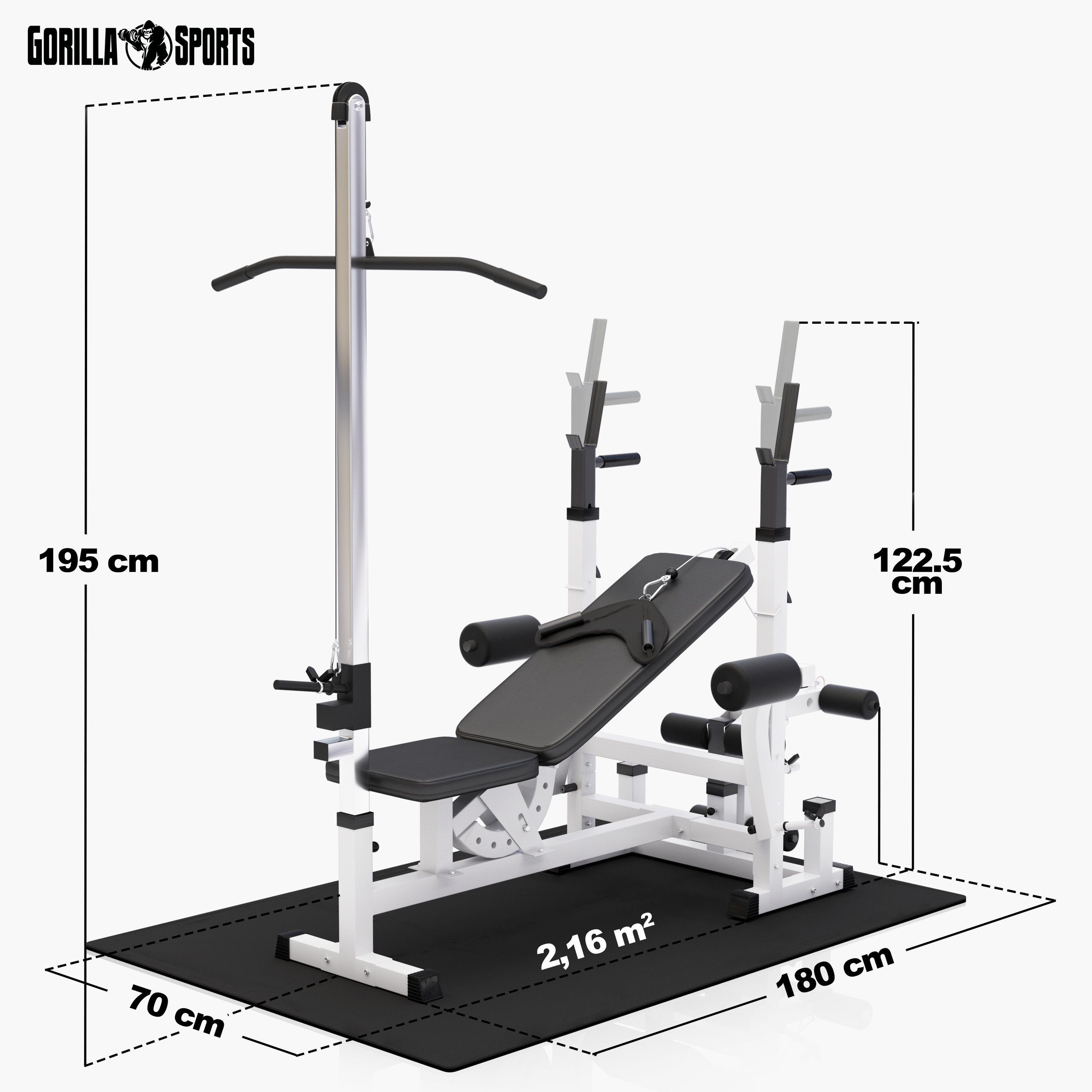 GORILLA SPORTS Kraftstation Kraftstation Universal Set 46-teilig, (46-tlg)