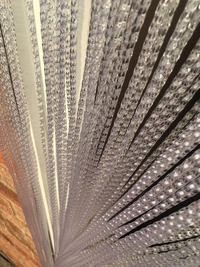 Vorhang Türvorhang Fadenvorhang 100x200cm PVC Fliegensch. Streifen CRYISTAL, Defactoshop, mit Befestigungsmaterial, Länge: 200 cm Breite: 100 jeweils kürzbar