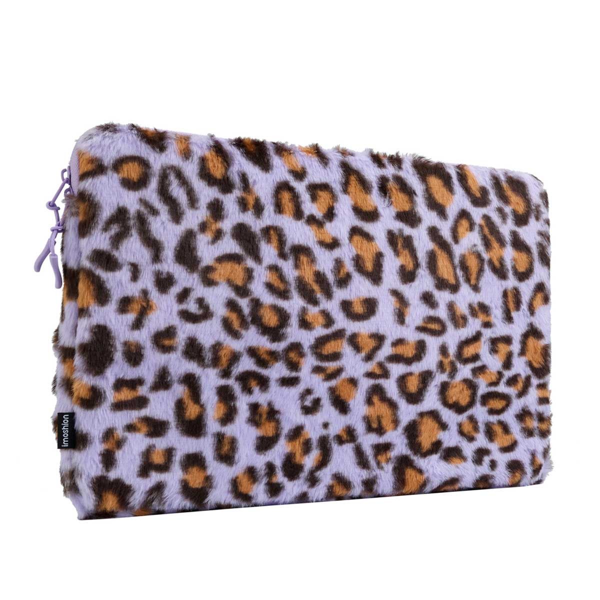 imoshion Laptop-Hülle imoshion Fluffy Laptop Hülle 15-16 Zoll - Laptop Sleeve - Leopard Lila