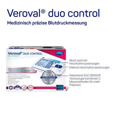 Veroval Oberarm-Blutdruckmessgerät duo control, Ergonomische Secure-Fit-Manschette Medium 22-32 cm