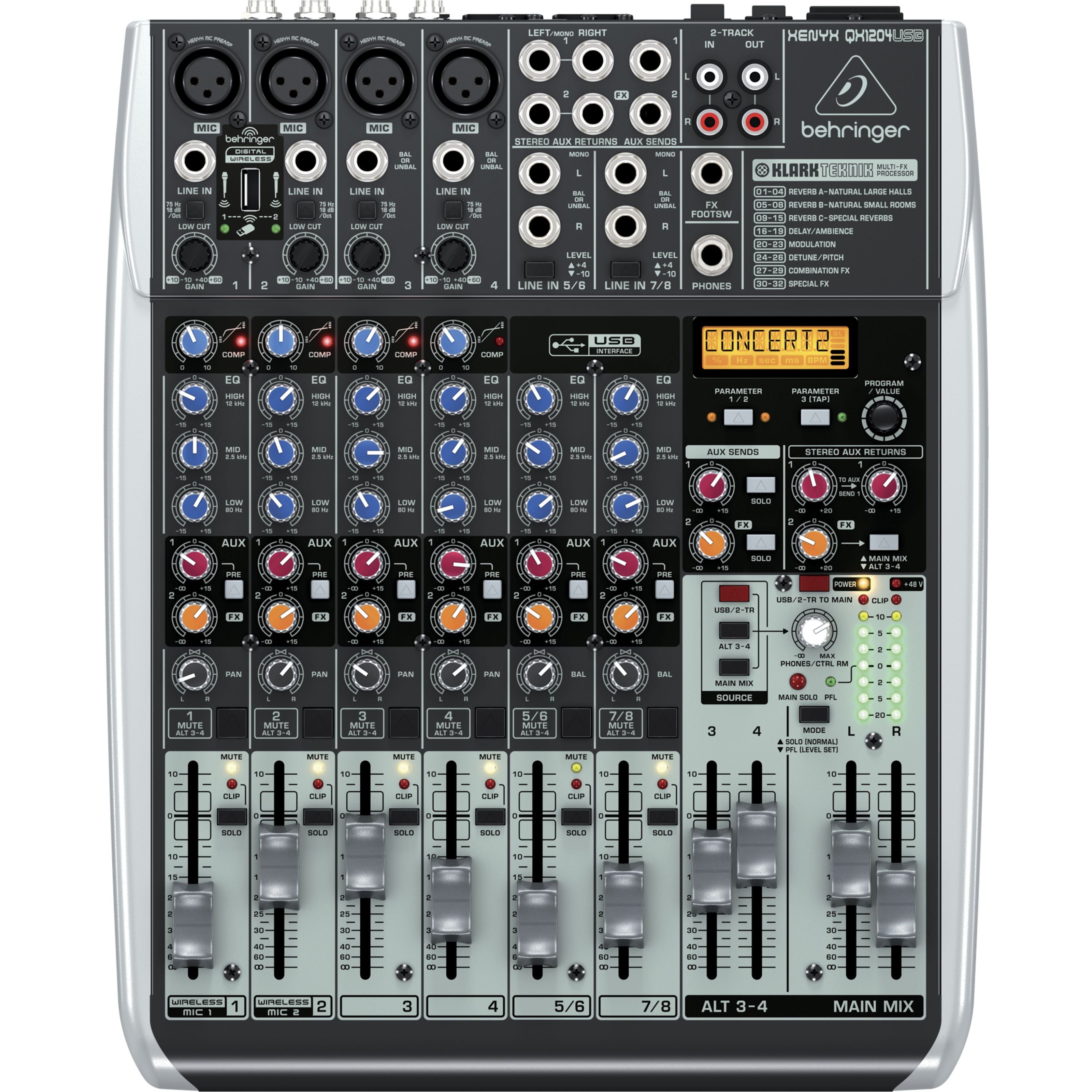 Behringer Mischpult, (XENYX QX1204USB, PA Mischpulte, Analog Mixer), XENYX QX1204USB - Analogmixer