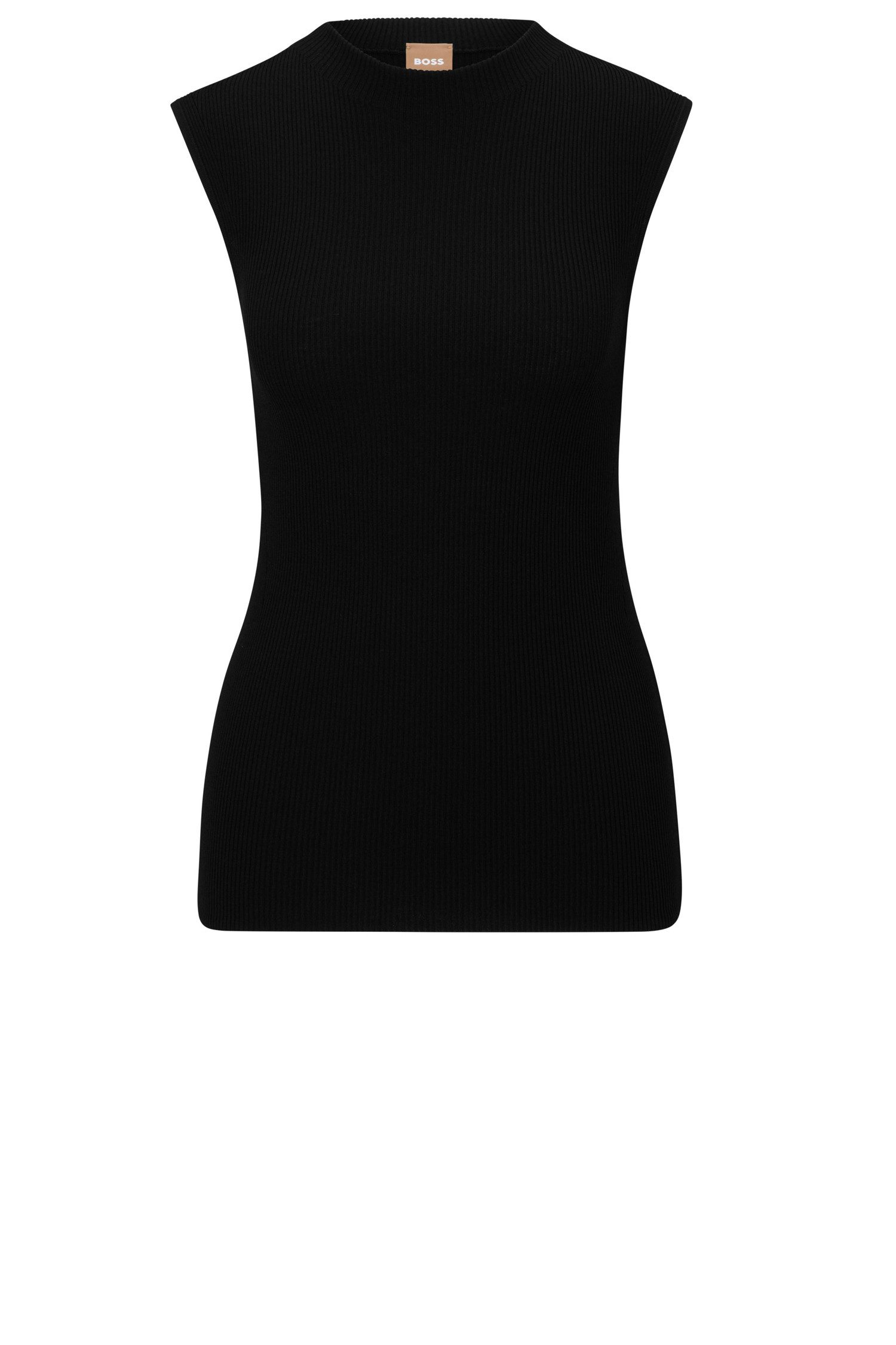 BOSS Strickjacke Feskies mit Stehkragen (1-tlg)