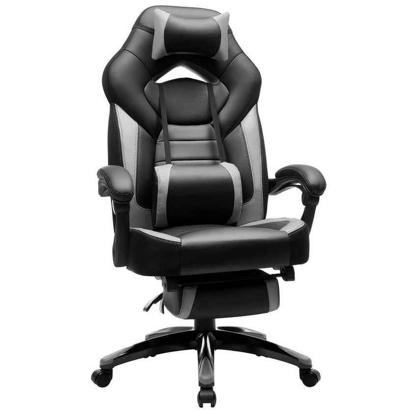 SONGMICS Gaming-Stuhl »OBG77«, Bürostuhl, Schreibtischstuhl, höhenverstellbar mit Fußstützen, Home-Office