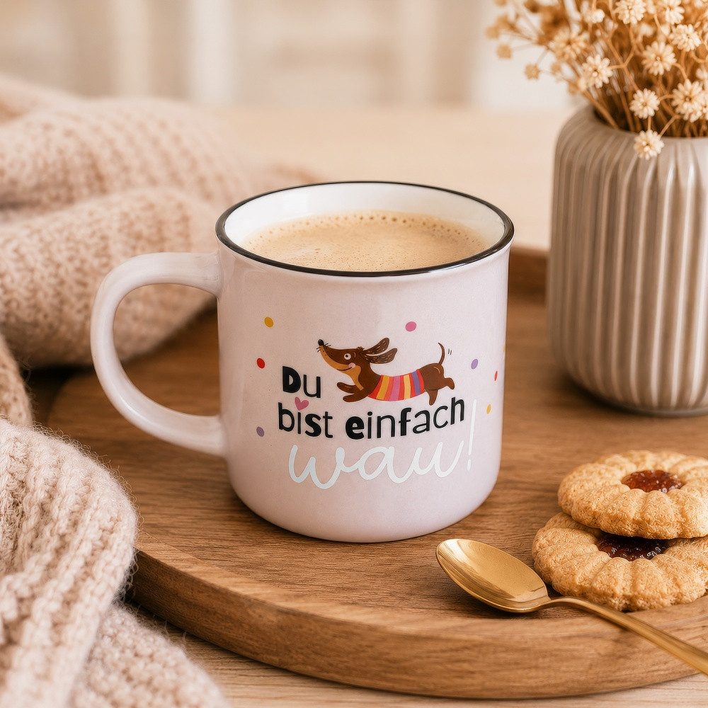Sheepworld Becher Dackelbecher »Du bist einfach wau«