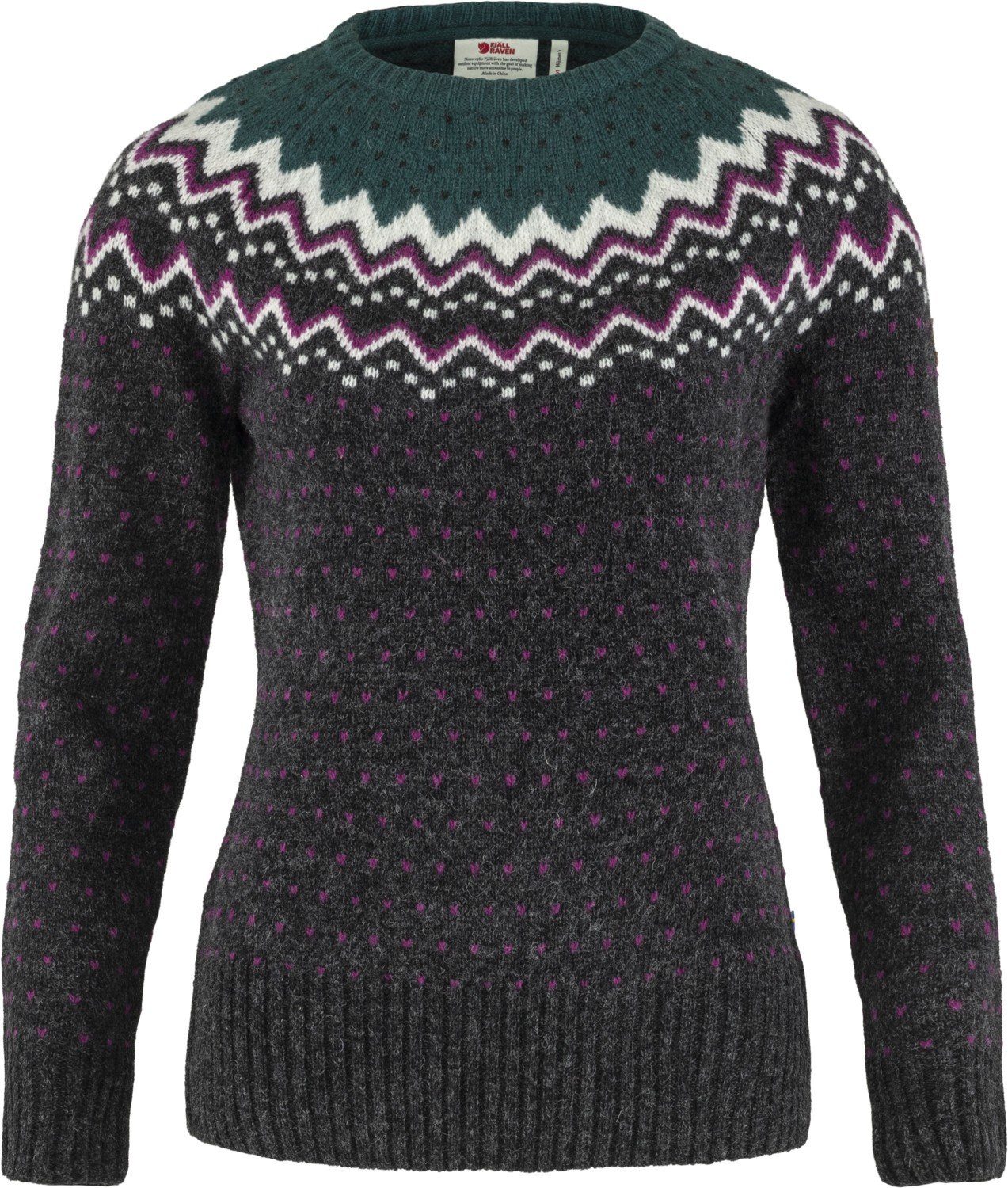 Övik Sweater Knit arctic green Fjällräven Wollpullover Women