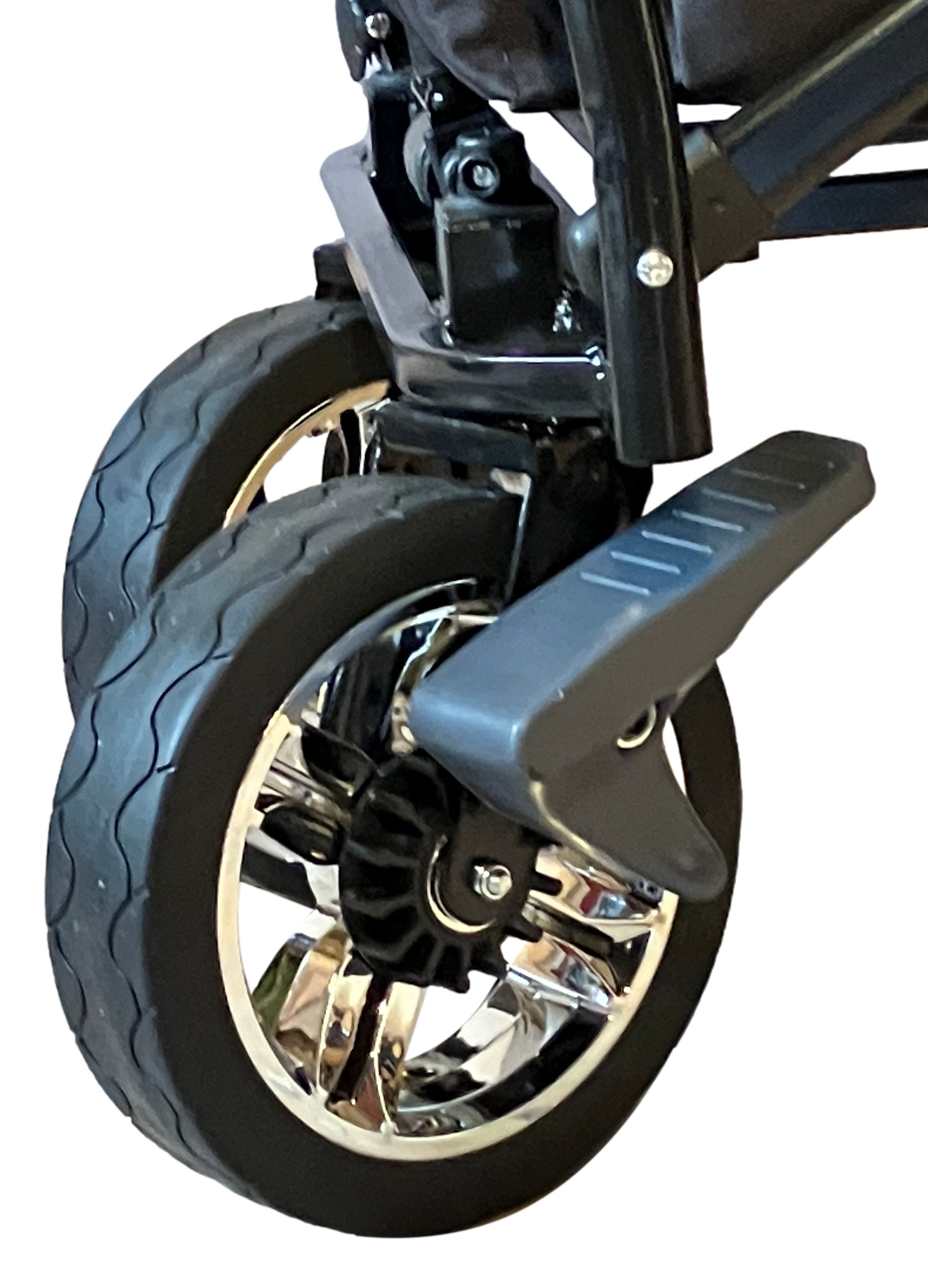 Frosal Loki folding wagon with sun canopy and push handle, foldable, black