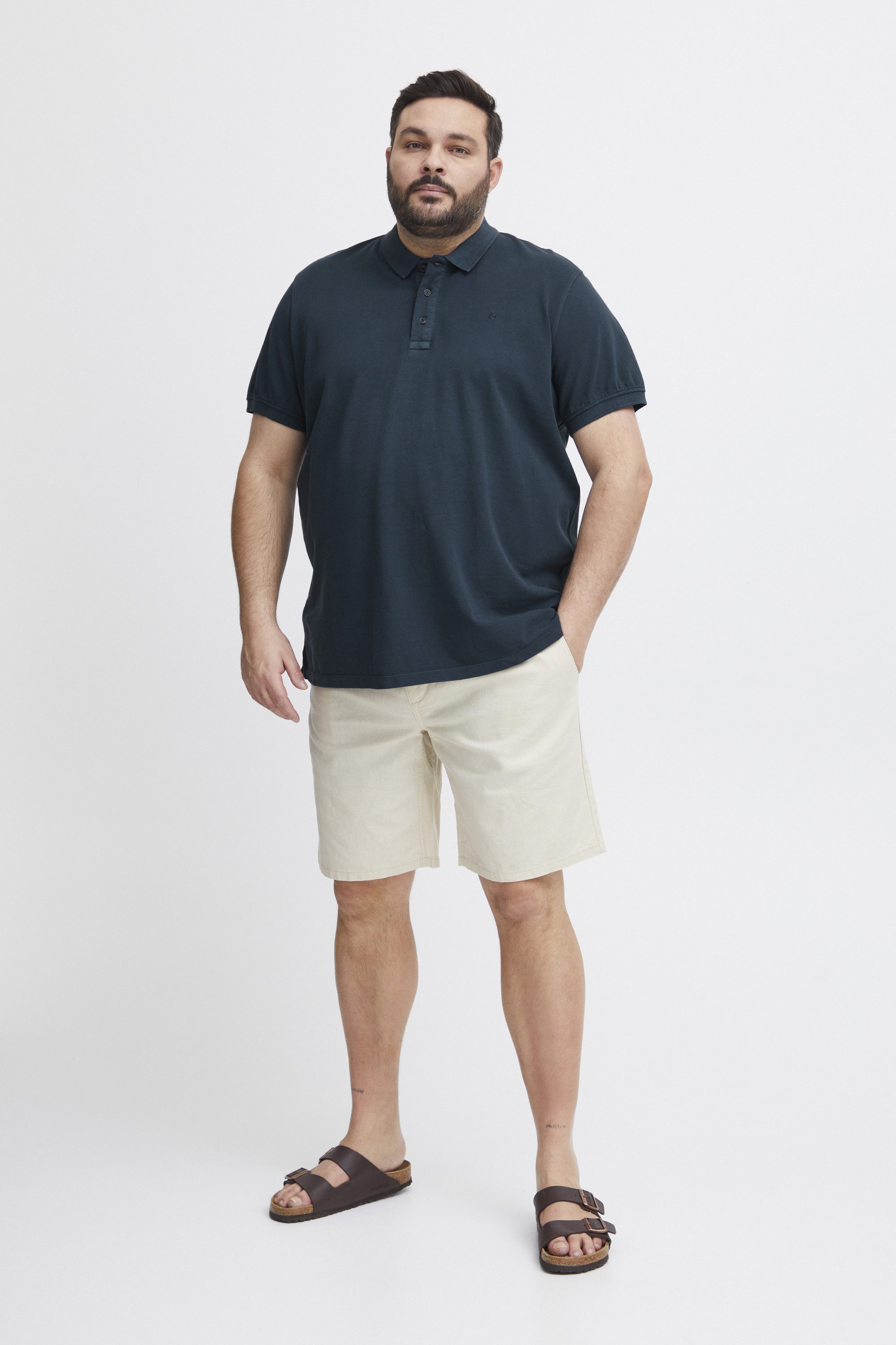 Blend Poloshirt BHBT-Shirt Big & Tall (1-tlg) Basic Poloshirt mit Stickerei in großen Größen