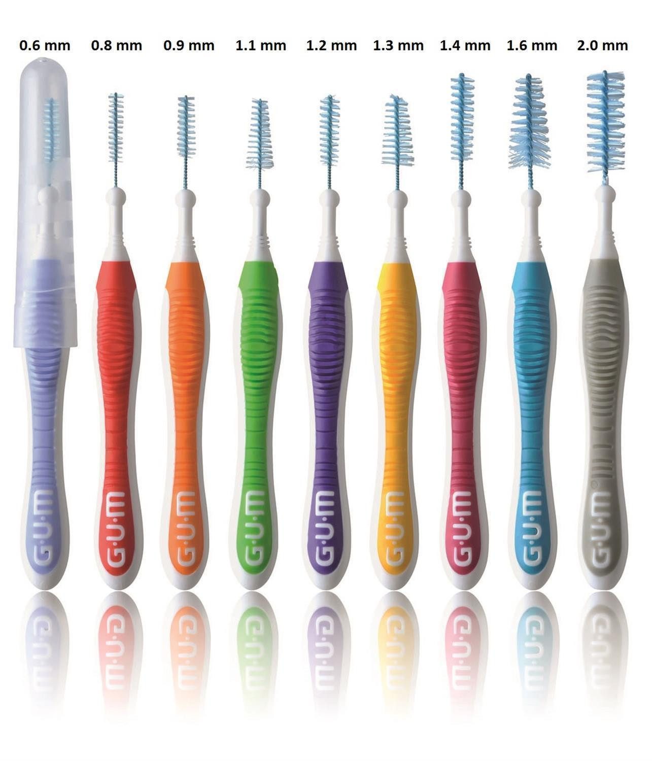 GUM Interdentalbürsten 12 Stück GUM TRAV-LER Interdentalbürsten - türkis 1,6mm
