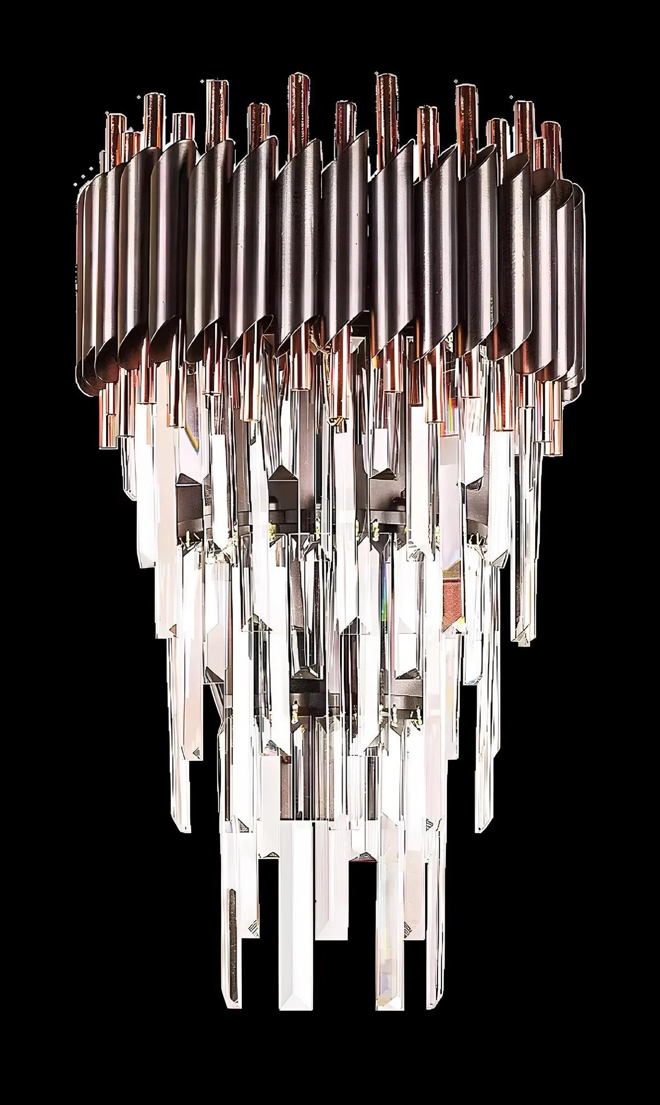 JVmoebel Kronleuchter Kristall-Deckenlampe für modernes Wohnzimmer in klarer Optik, Leuchtmittel wechselbar, Made in Europa