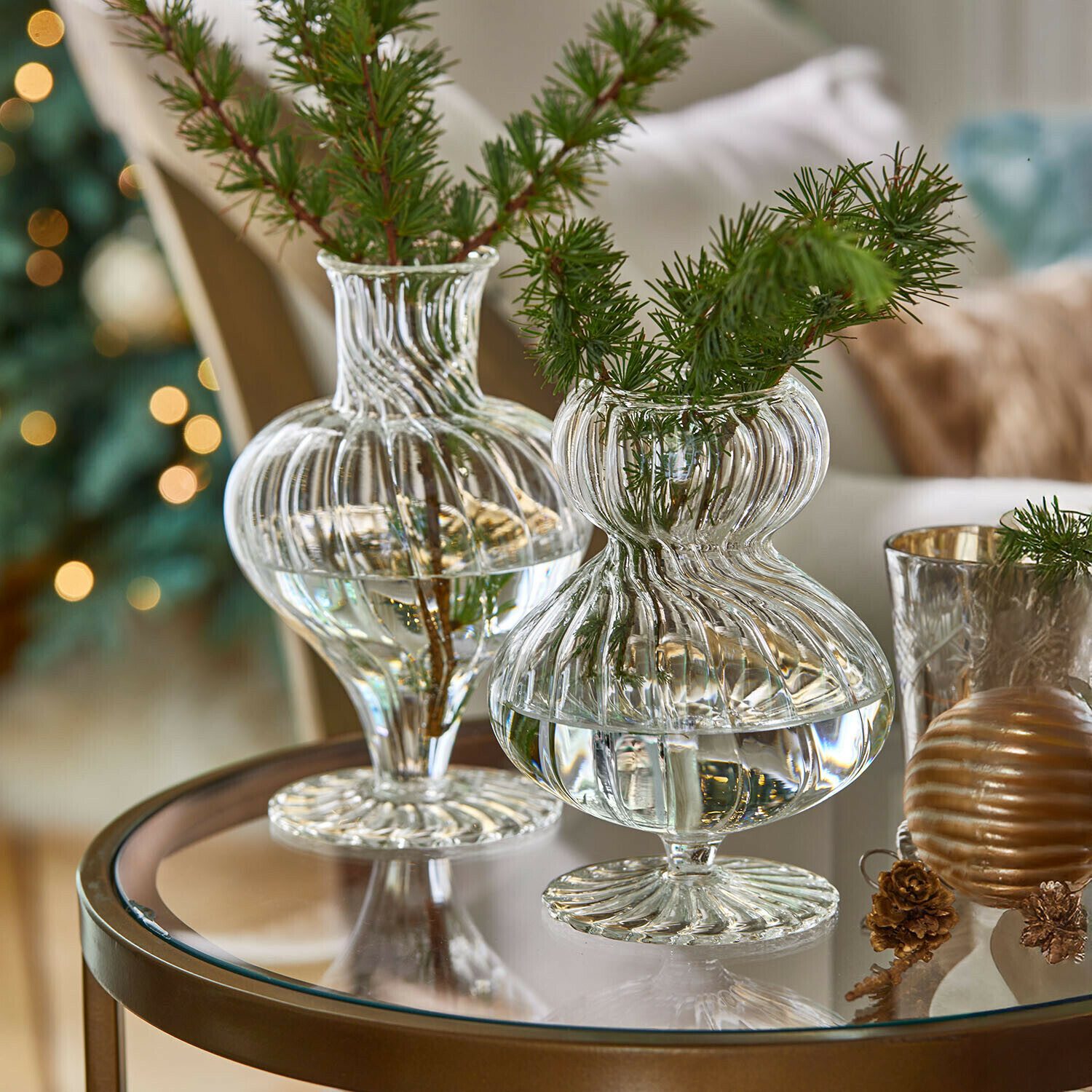 Mirabeau Tischvase Vase 2er Set Bavella klar