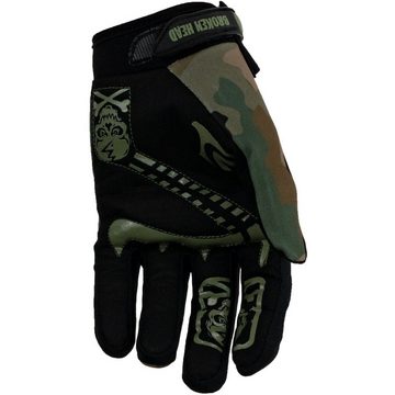 Broken Head Motorradhandschuhe MX-Handschuhe Rebelution Camouflage Grün Weiteneinstellung